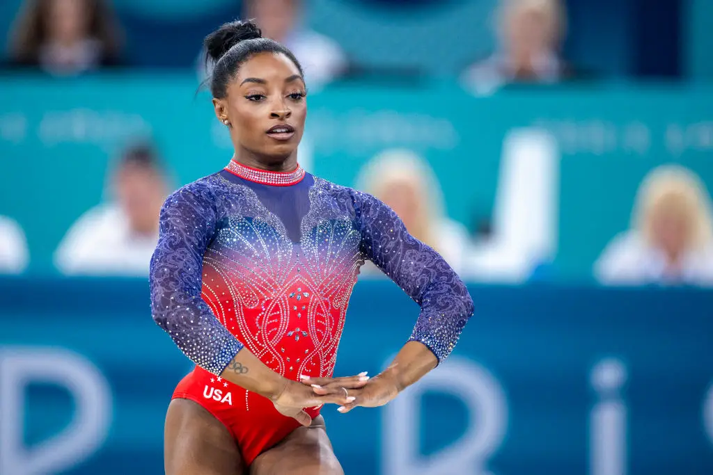 Team USA's Simone Biles pictured in action at Paris 2024 (Image: Getty)