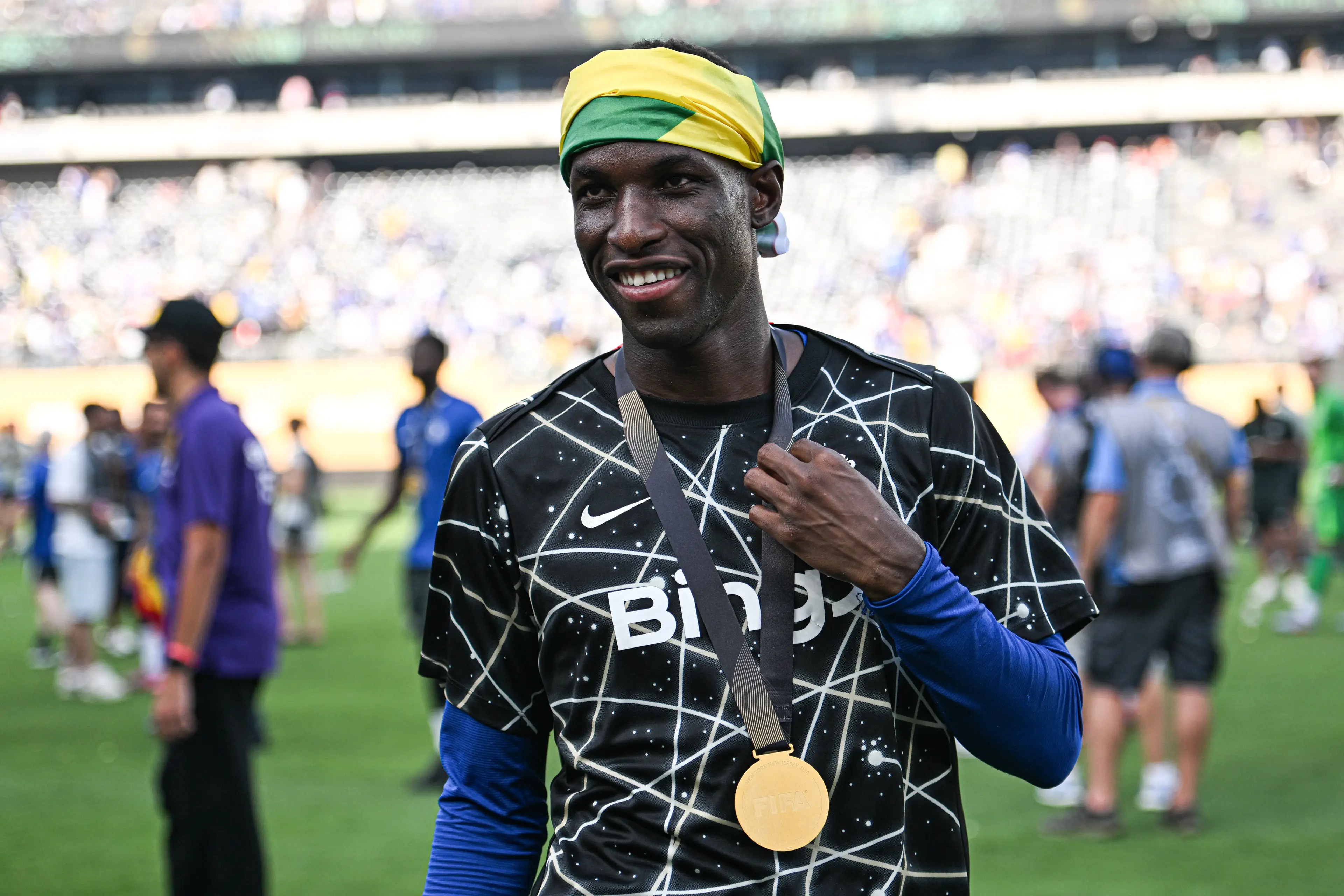 Nicolas Jackson has signed on loan for Bayern Munich. Image: Getty