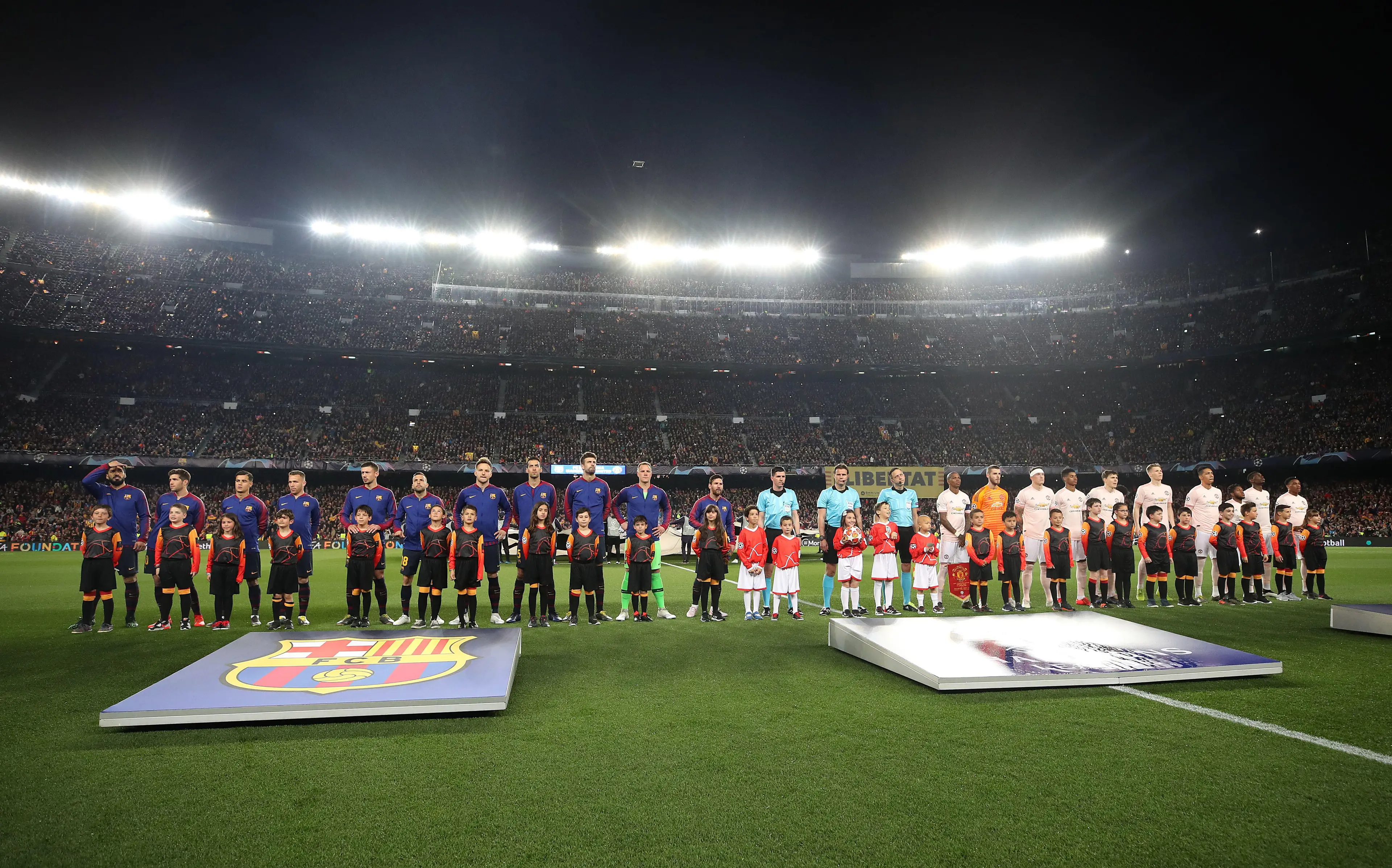 Barcelona and Man United line up for a Champions League showdown. Image: Alamy