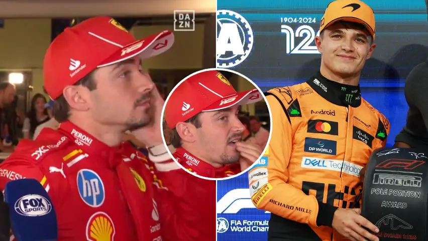 Footage of Charles Leclerc watching Lando Norris get pole position speaks volumes following 10-place penalty