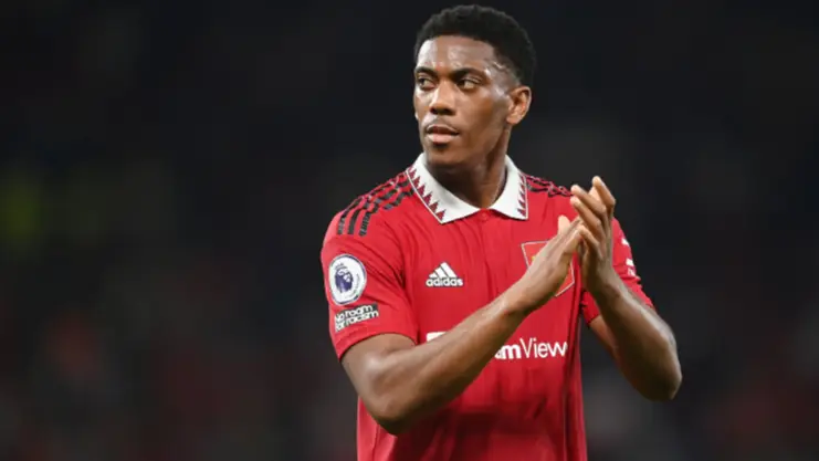 Anthony Martial against Liverpool. (Man Utd)