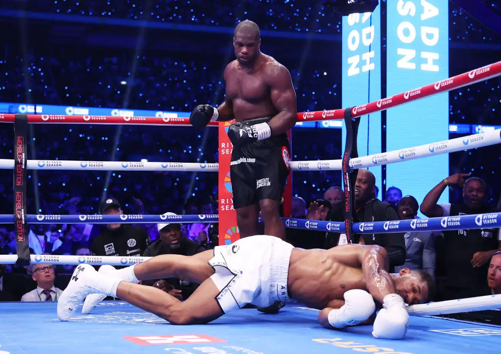 Daniel Dubois defeated Anthony Joshua in the fifth round via knockout. (Image: Getty)