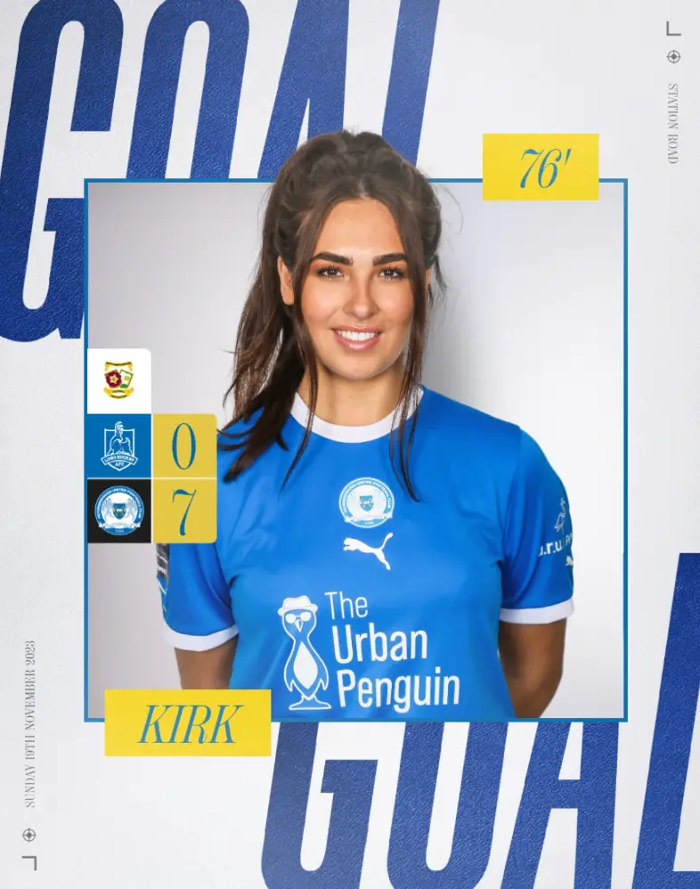 Tara Mae Kirk's goal-scoring graphic went viral in 2023. Image: Getty 