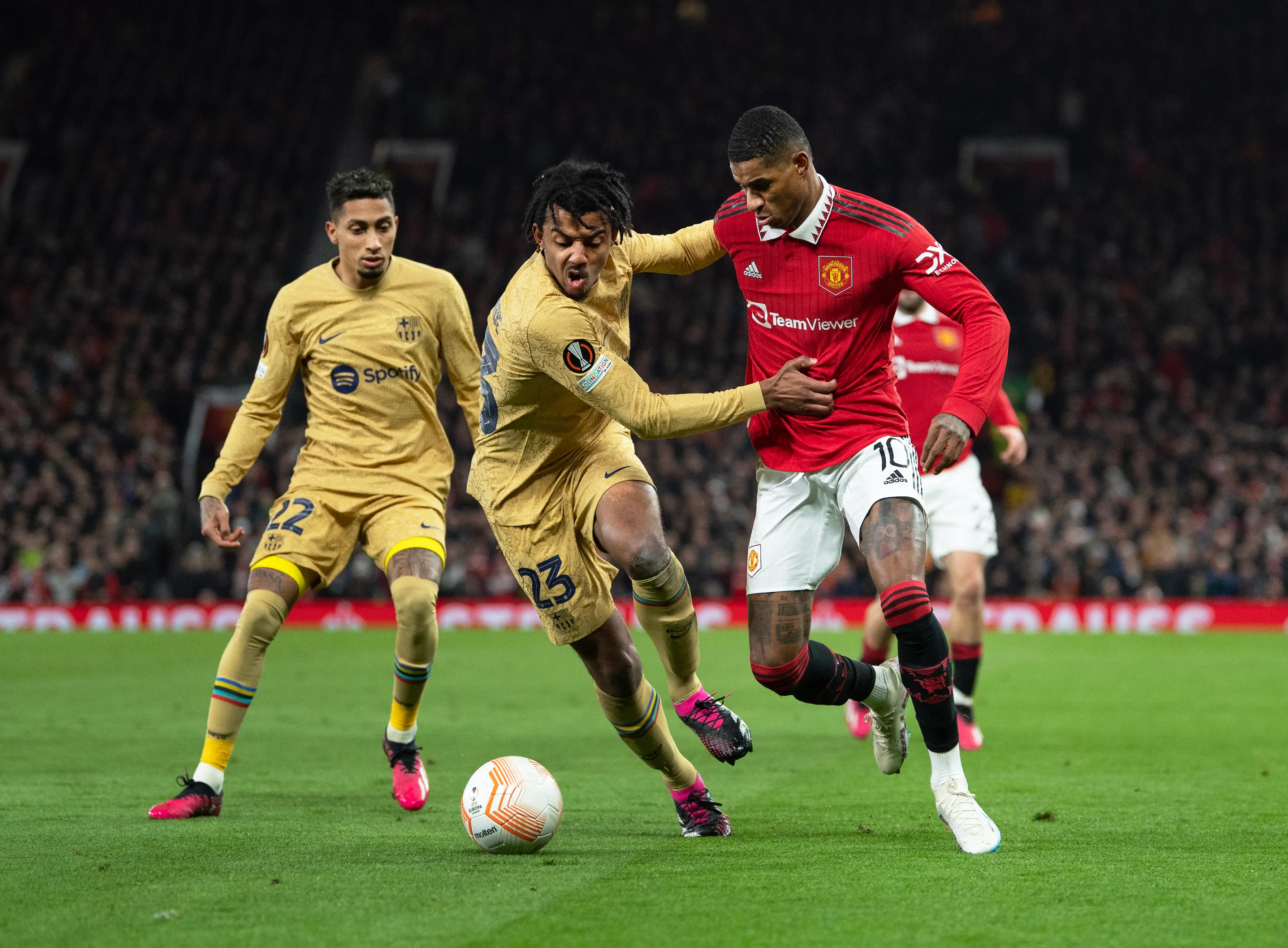 Marcus Rashford vs Barcelona in 2023- Getty