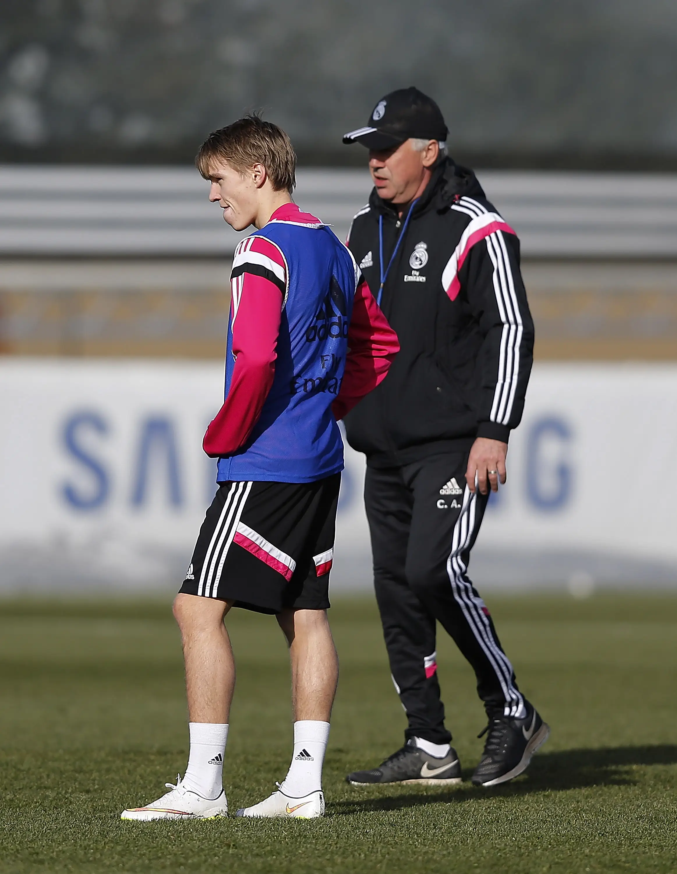 Odegaard made one appearance under Ancelotti. Image credit: Getty