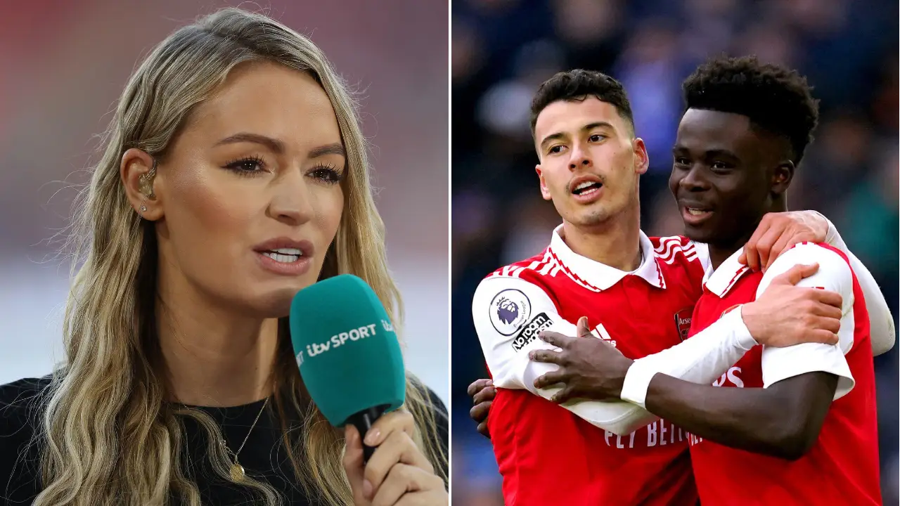Laura Woods hits back at claims Arsenal have been 'lucky' this season with 'fetish' jibe to colleague