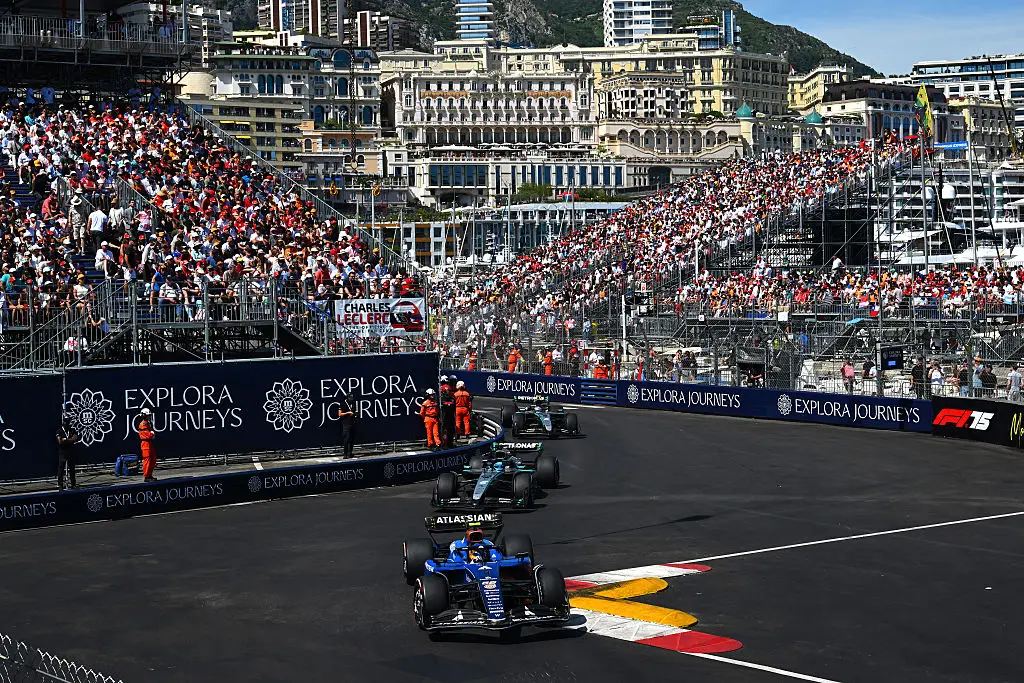 George Russell was stuck behind Alex Albon for most the of the Monaco Grand Prix. (Image: Getty)