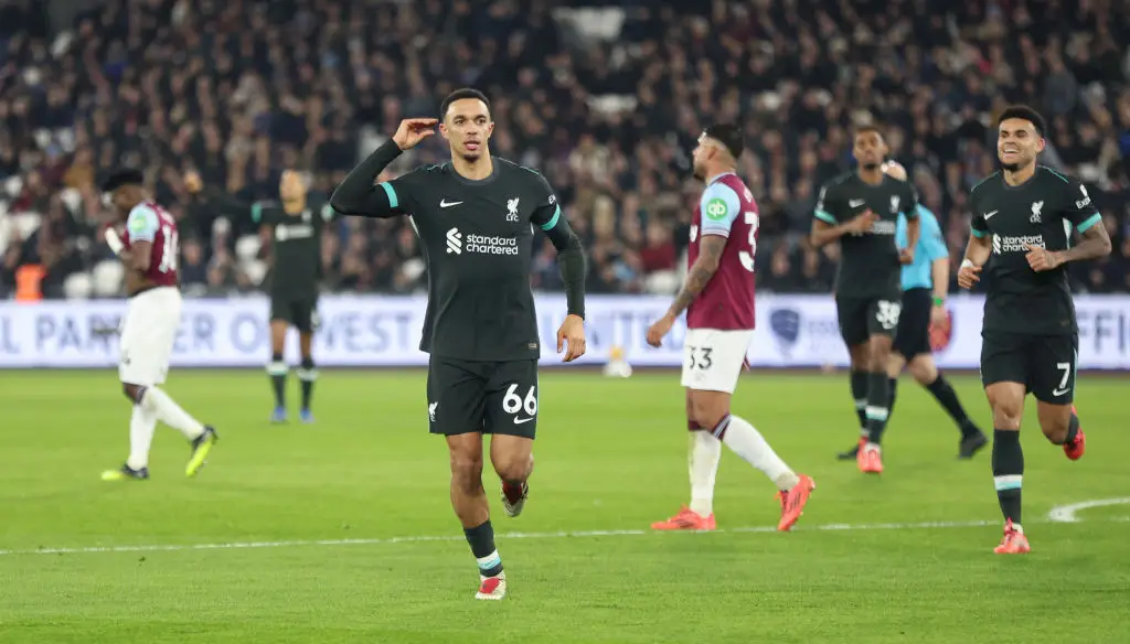 Trent Alexander-Arnold's celebration has got fans talking (Credit:Getty)