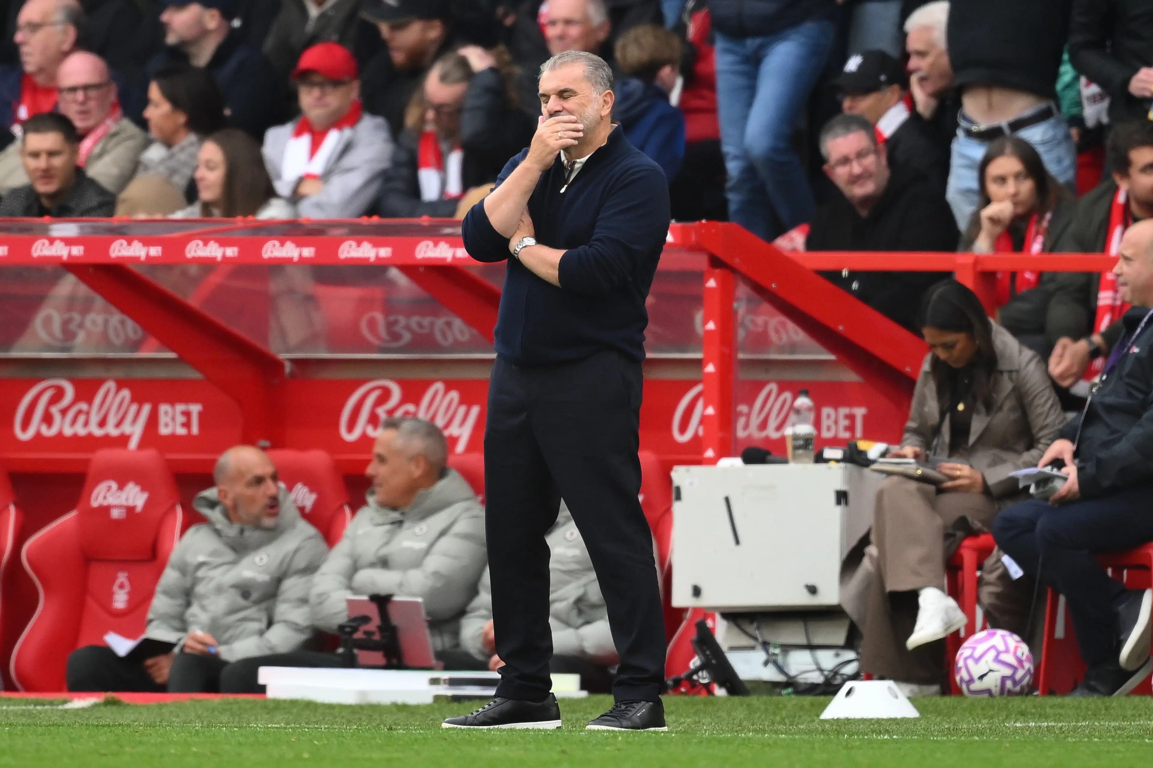 Ange Postecoglou was sacked after Nottingham Forest's defeat to Chelsea. Image: Getty 