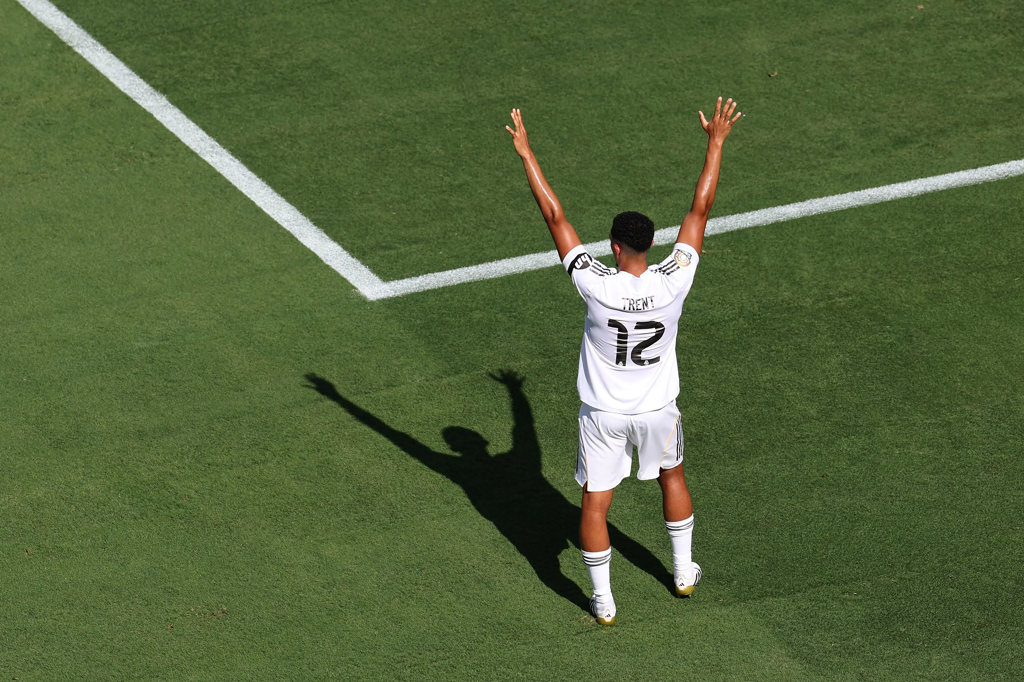 Conor Bradley and Trent Alexander-Arnold will both wear No.12 at their respective clubs. Image: Getty 