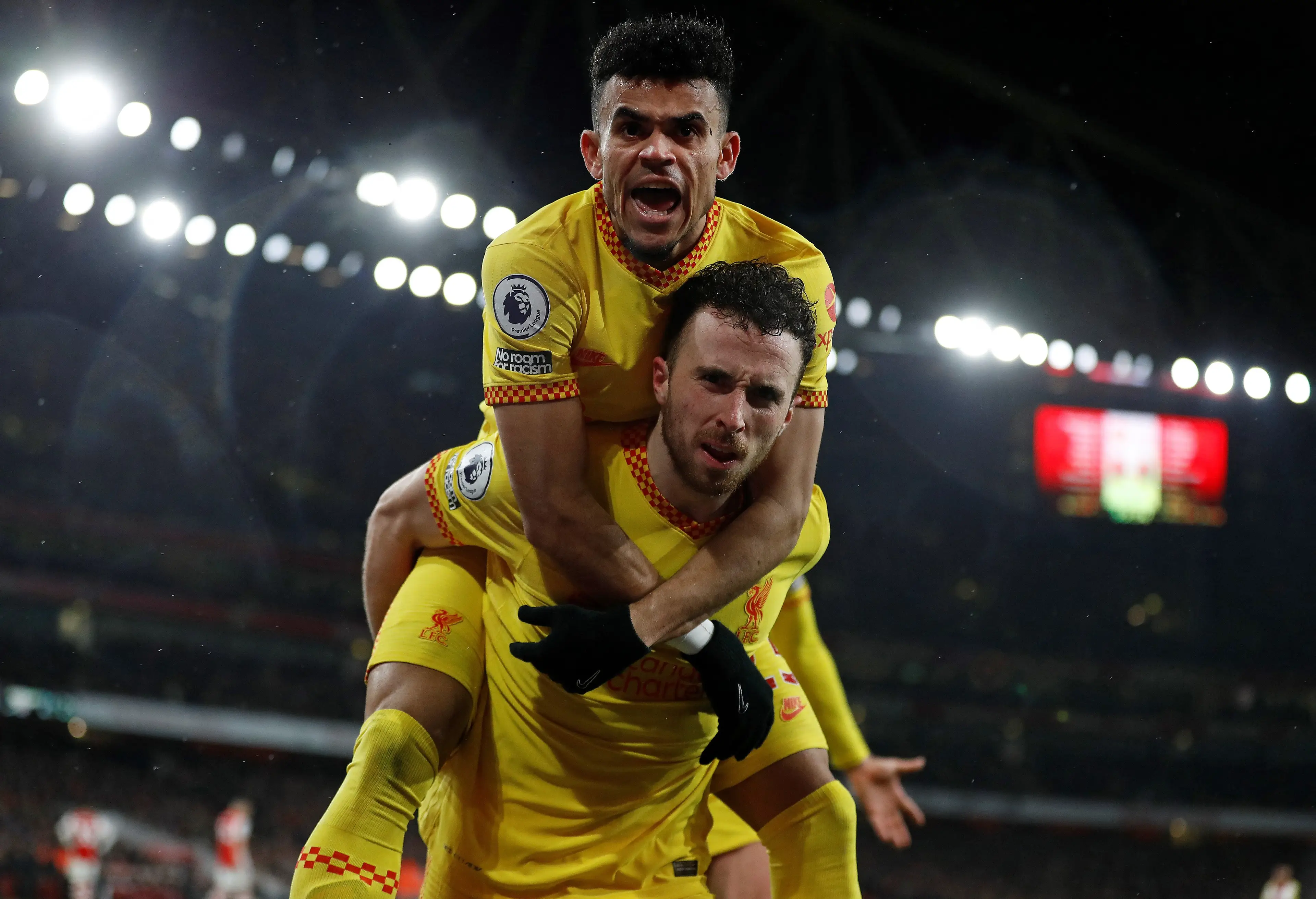 Luis Diaz and Diogo Jota. (Image: Getty)