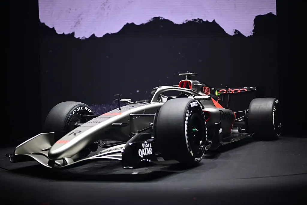 Audi unveiled their Formula One car days before arriving in Barcelona for testing. (Image: Tobias SCHWARZ / AFP via Getty Images)
