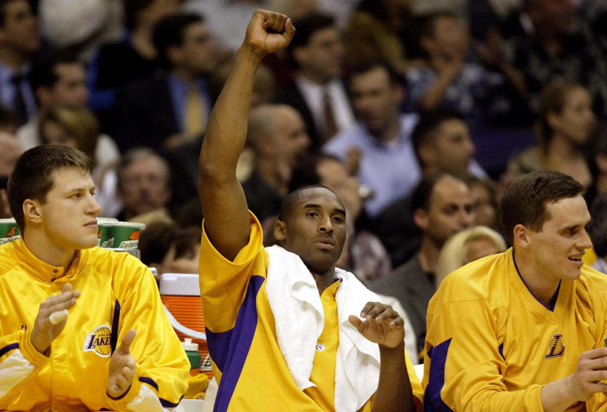 Slava Medvedenko (L) with Kob Bryant.