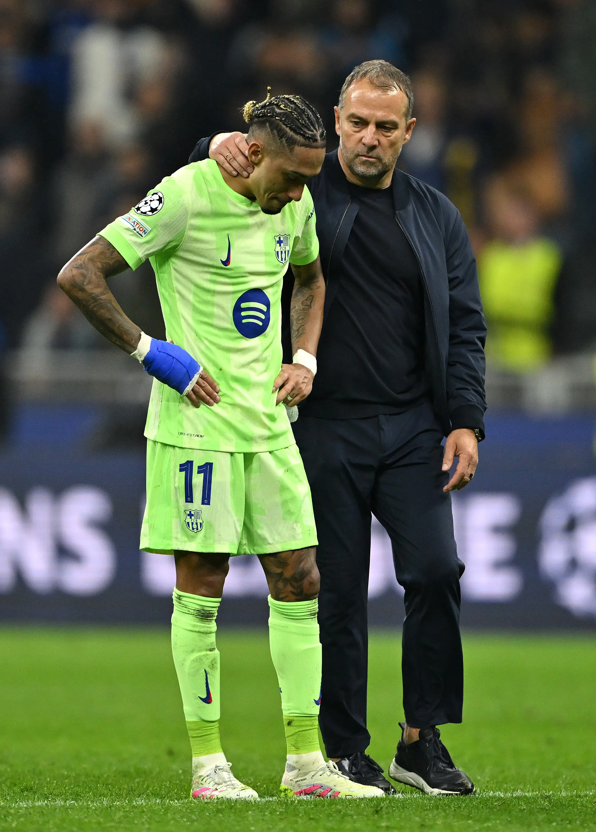 Hansi Flick's side were beaten in the Champions League semi-final second leg. Image: Getty