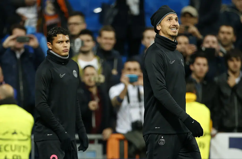Thiago Silva and Zlatan Ibrahimovic (Credit:Getty)