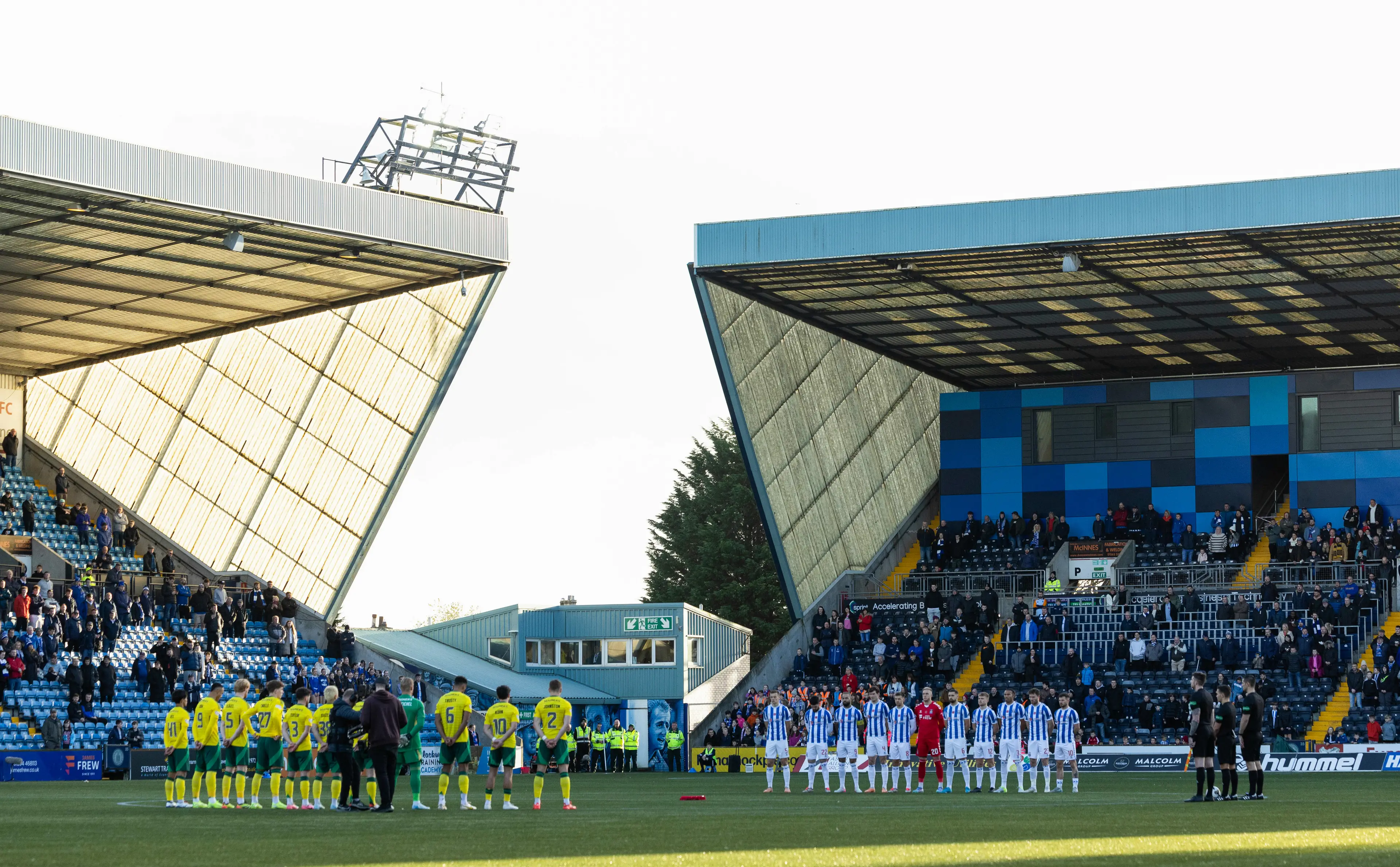 Kilmarnock and Celtic took part in a period of silence for Remembrance Sunday. Image: Getty