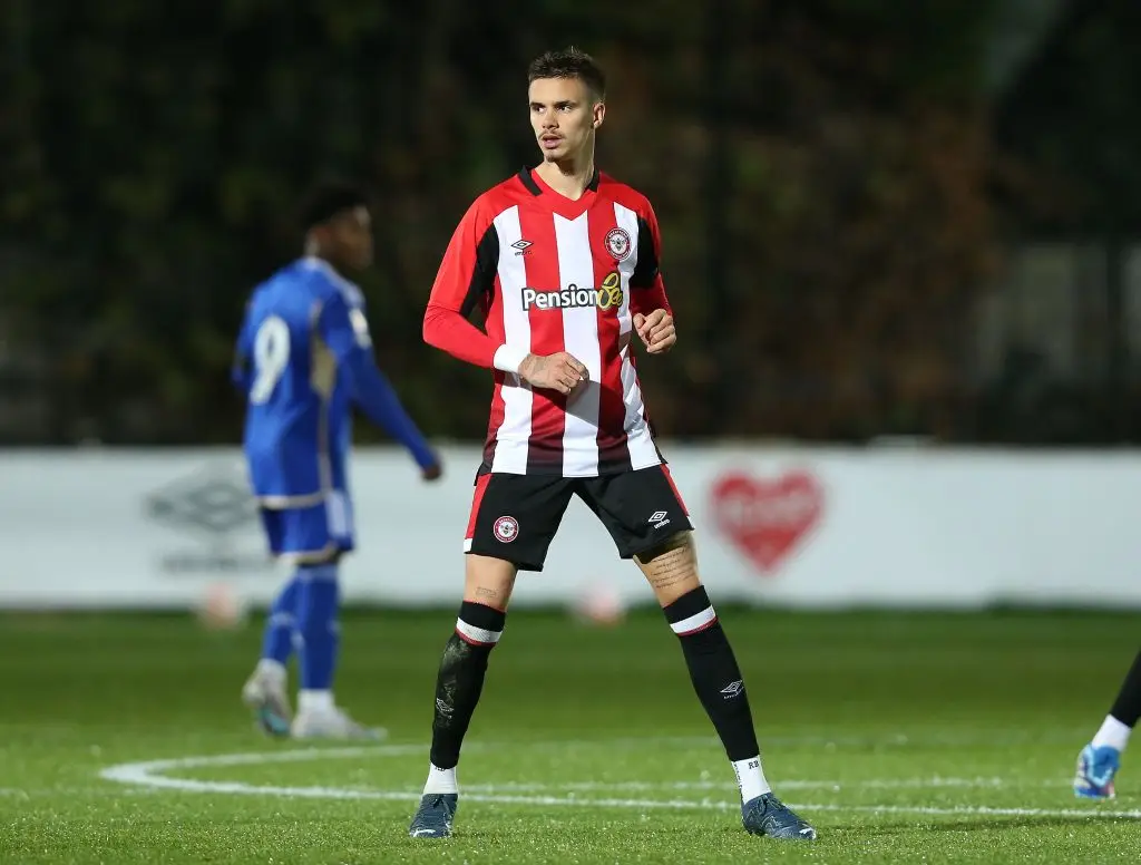 Romeo Beckham signed a one year contract with Brentford B in 2023, having made 15 appearances for them in the previous season while on loan. (Image: Getty)