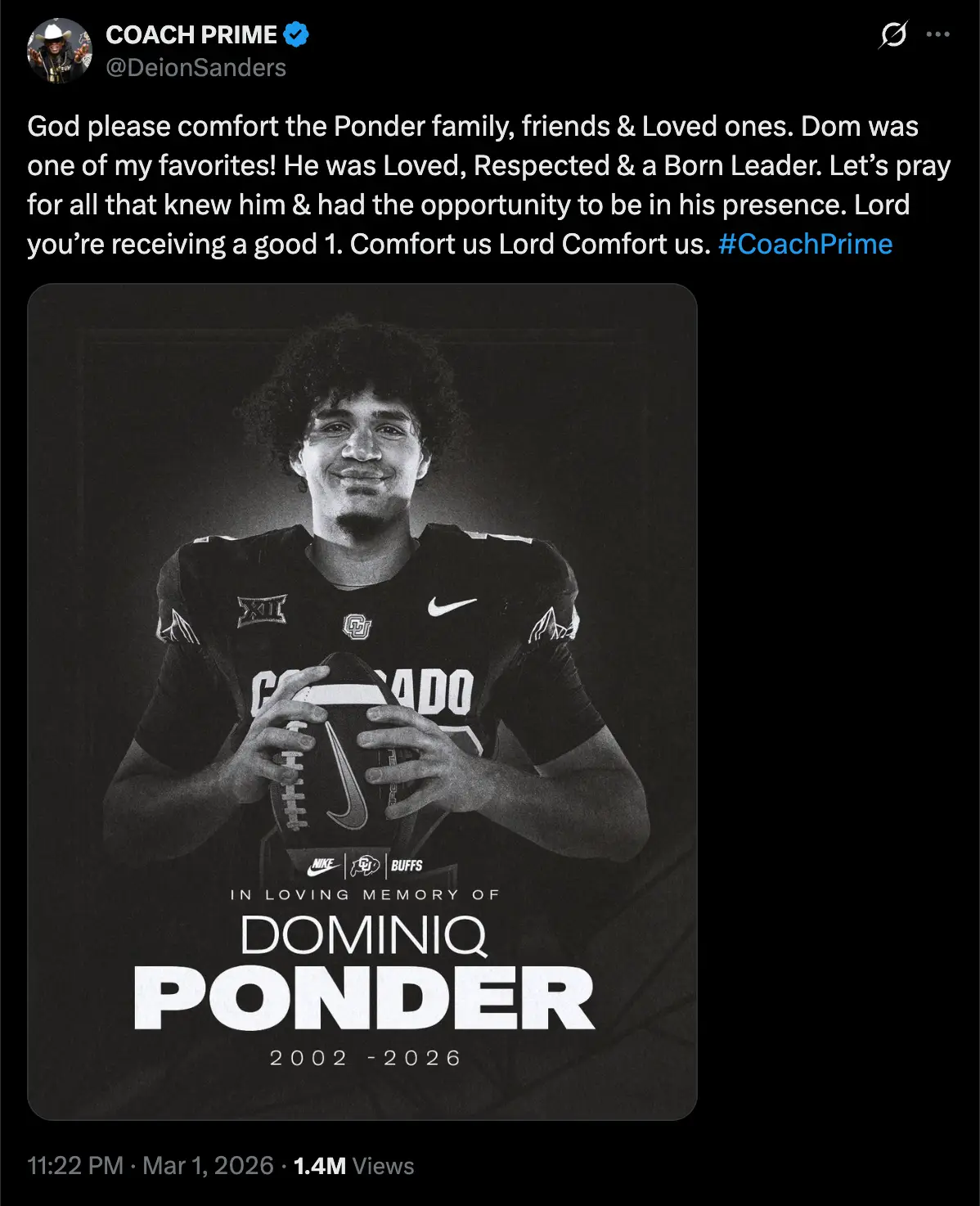 Image: Twitter/@DeionSanders