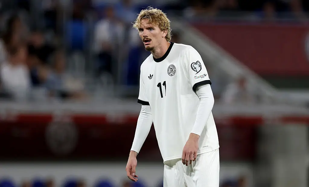 Newcastle's new striker Nick Woltemade also started the World Cup qualifying match for Germany. (Image: woLars Baron/Getty Images)