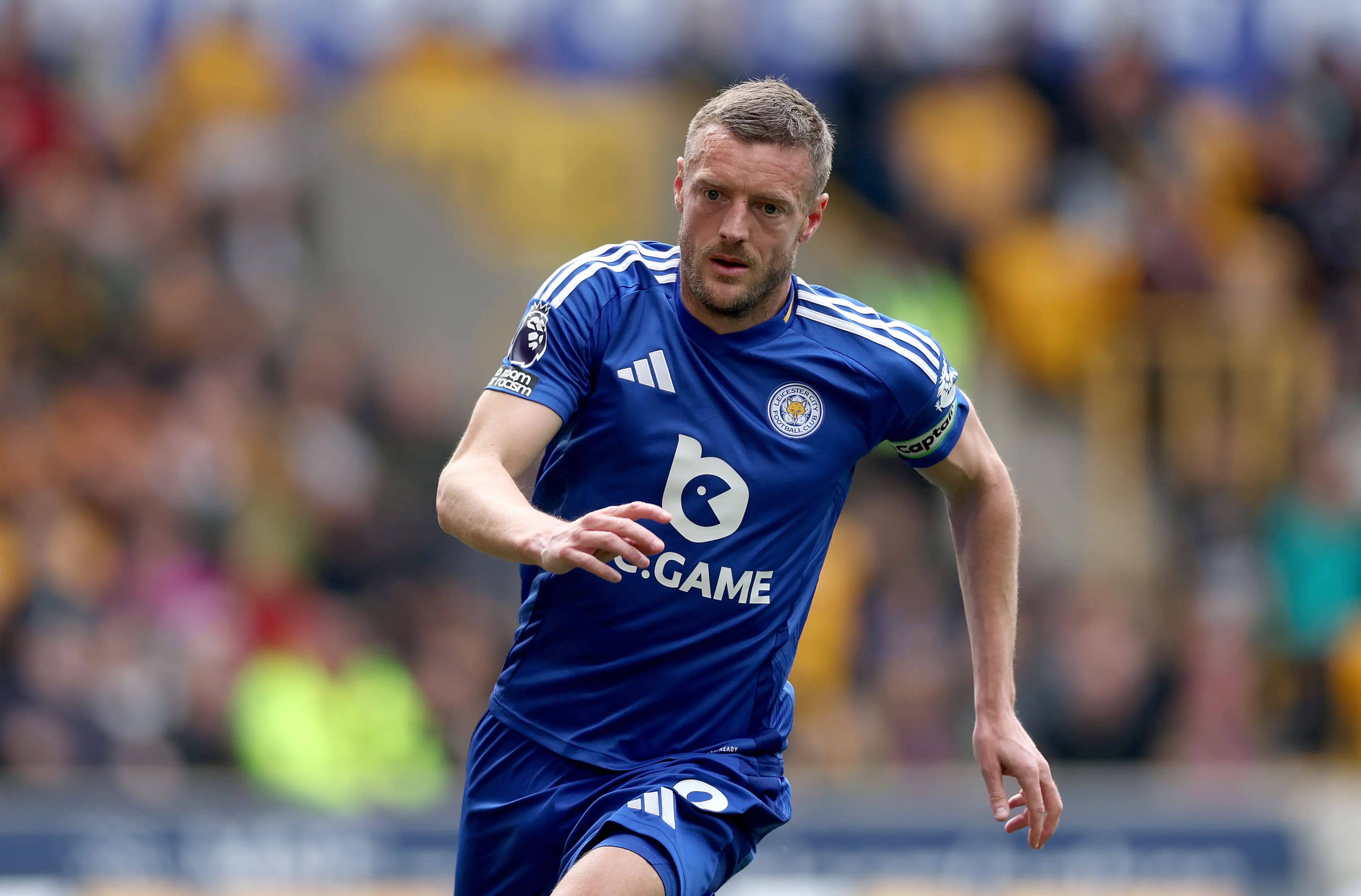 Jamie Vardy will be looking for a new club in the summer. Image: Getty