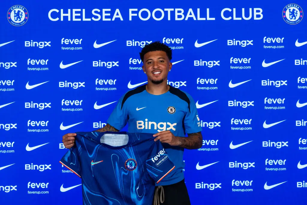 Jadon Sancho joined Chelsea on loan in a deal that also includes an obligation to buy between £20-25m next summer. (Image: Getty)