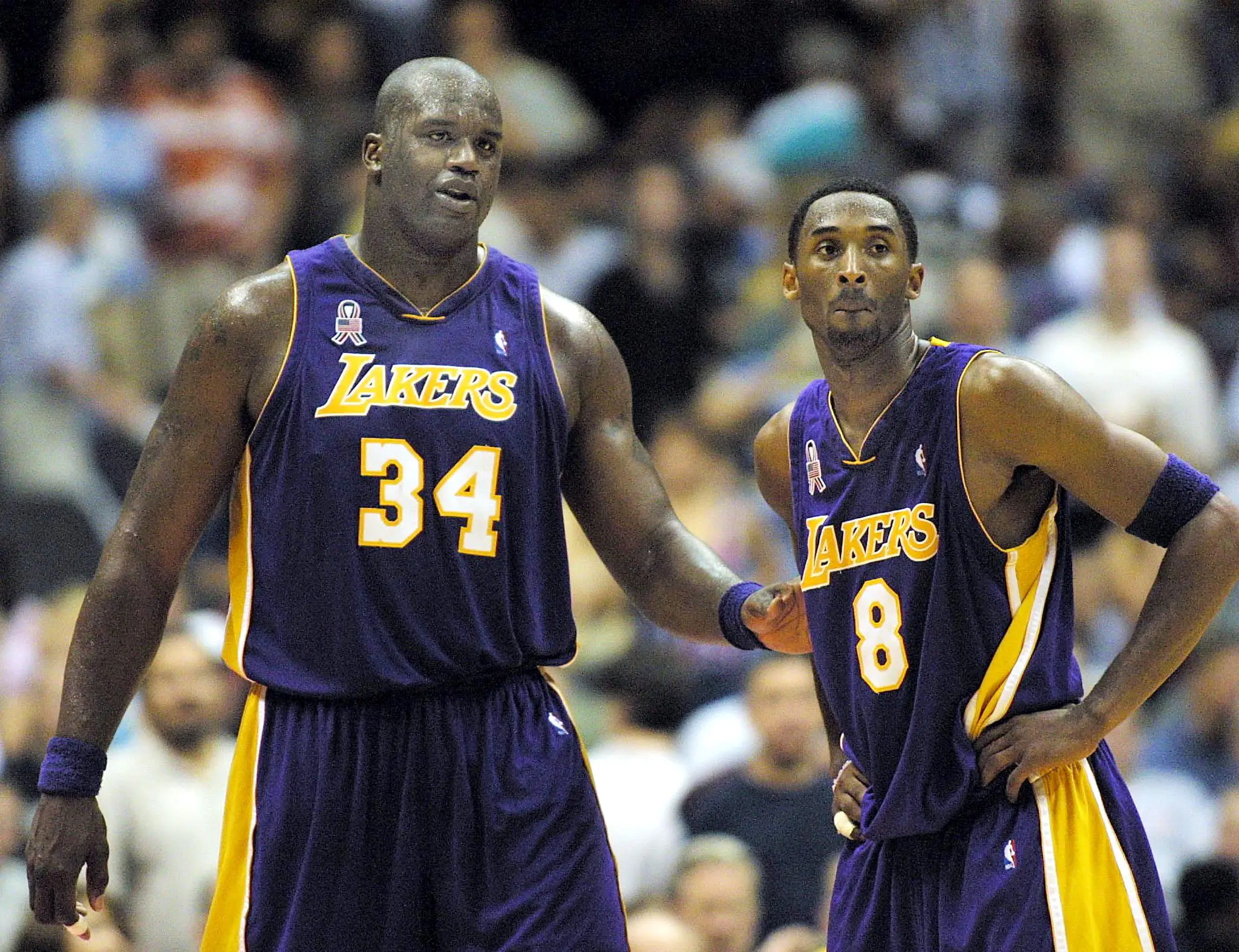 Shaquille O'Neal played alongside Kobe Bryant during his spell with the Los Angeles Lakers. Image: Getty 