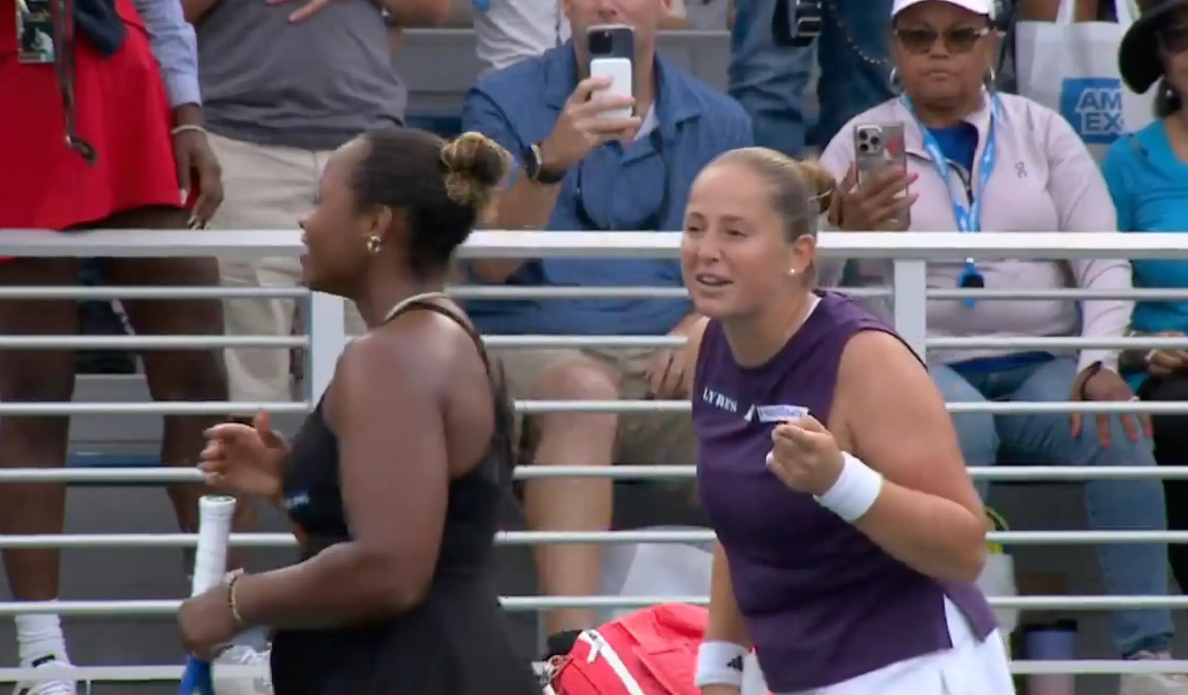 Ostapenko and Taylor clashed at the US Open. Image credit: ESPN