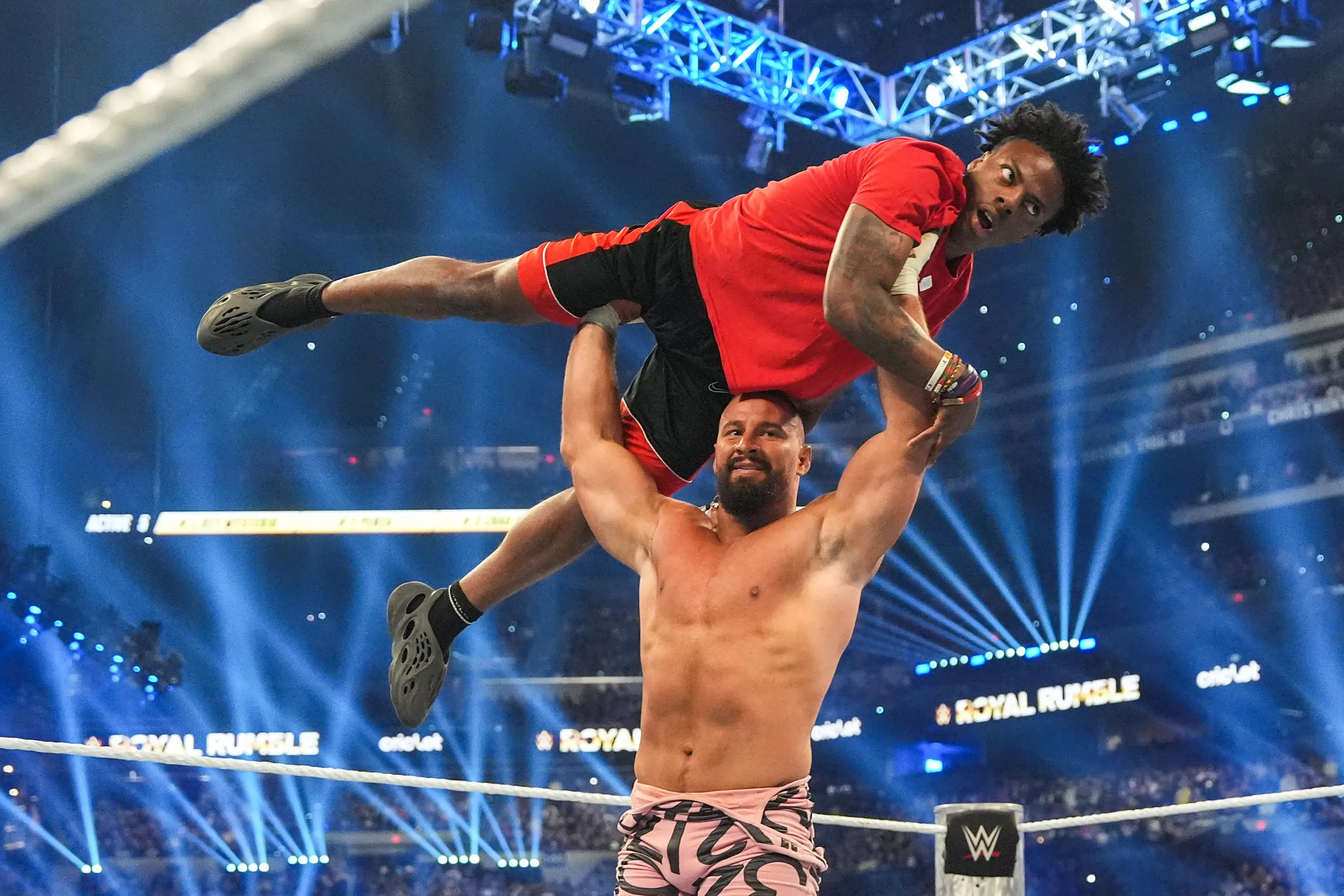 Bron Breakker destroyed iShowSpeed at the Royal Rumble event. Image: Getty