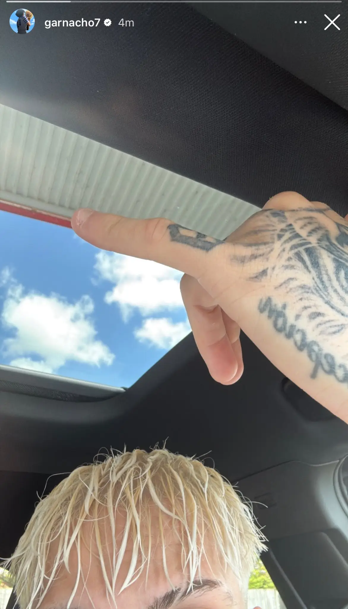 Alejandro Garnacho's post on Instagram. Image: Instagram/@garnacho7