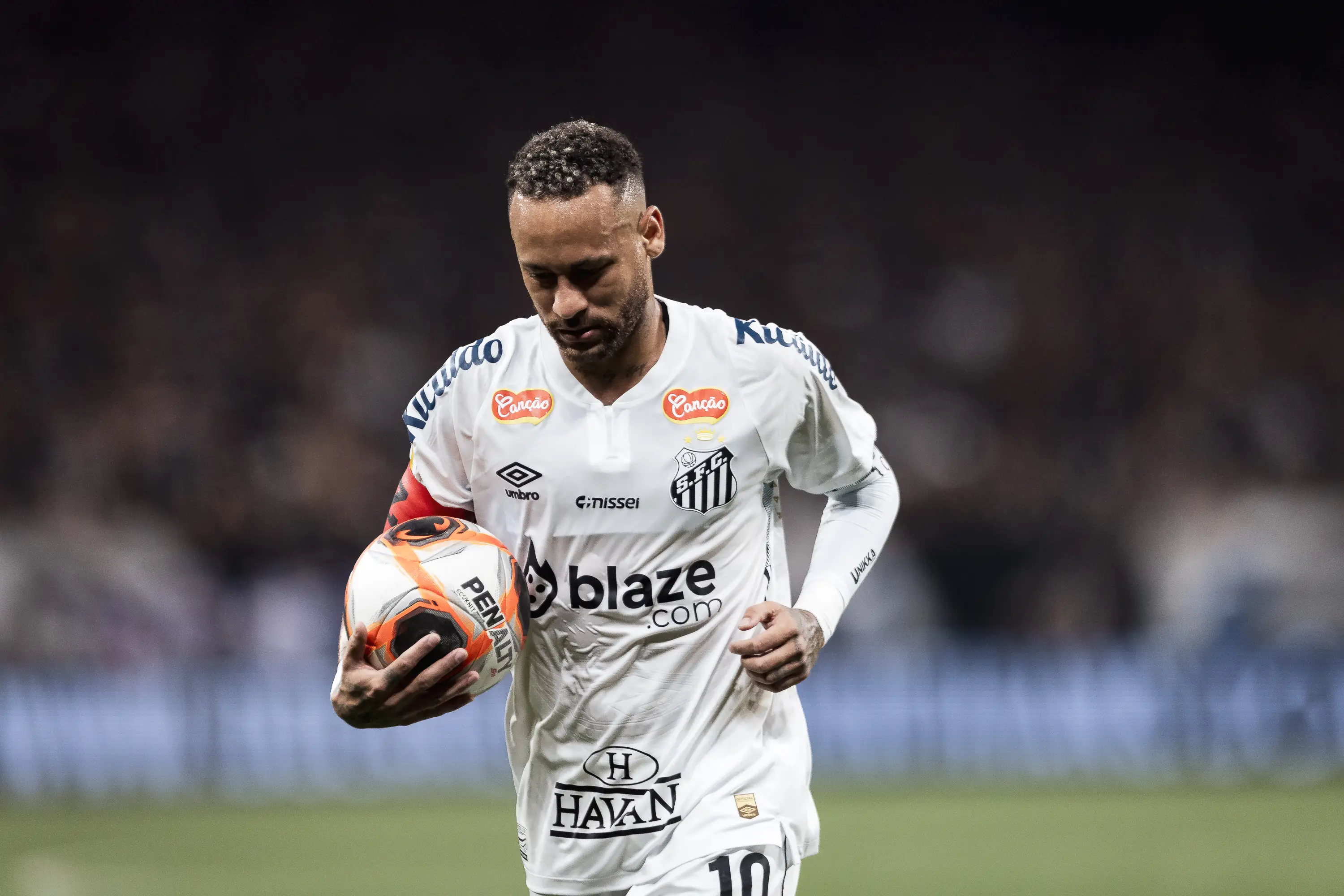 Neymar for Santos in 2025- Getty