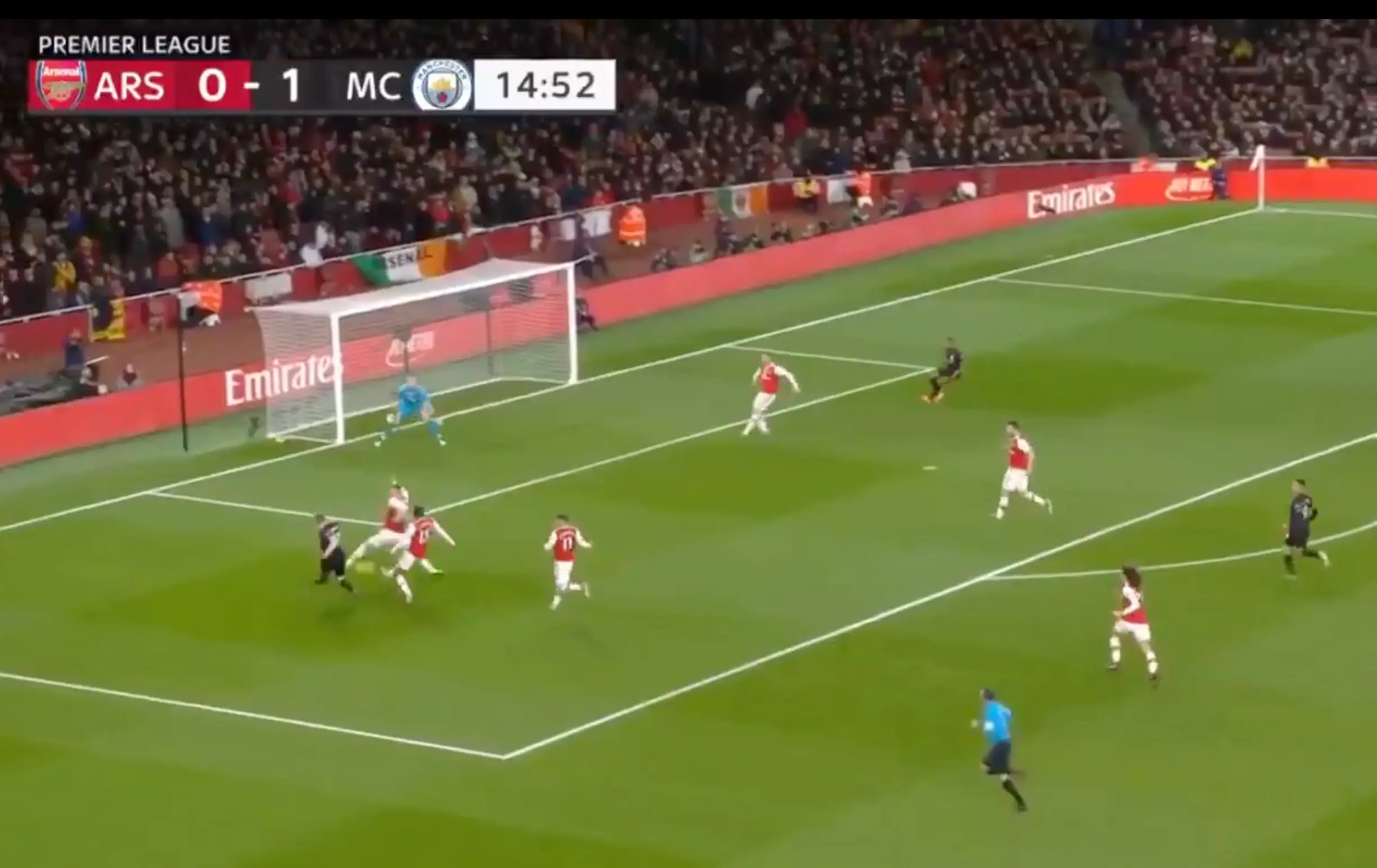 De Bruyne was denied the assist during City's 3-0 win over Arsenal in December 2019.