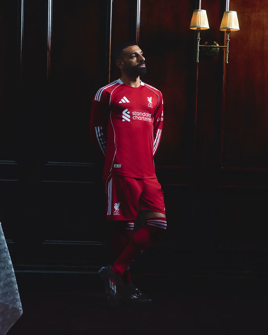 Mo Salah in Liverpool's 25/26 home kit (credit: adidas/LFC)