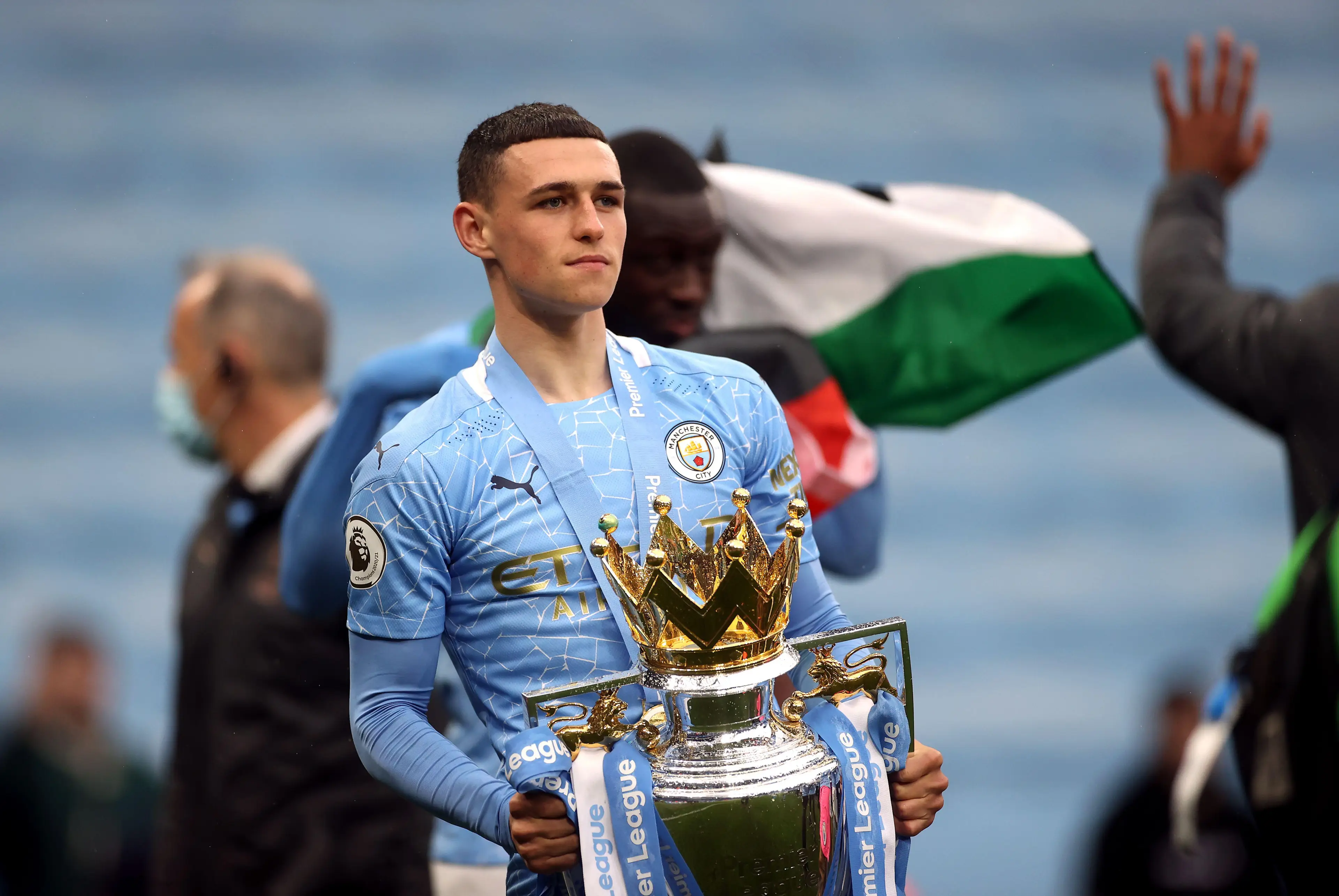Phil Foden with the Premier League trophy (PA Images / Alamy)