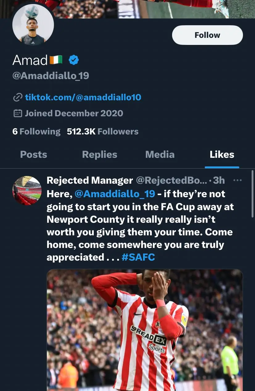 The post, which has since been unliked. (Image