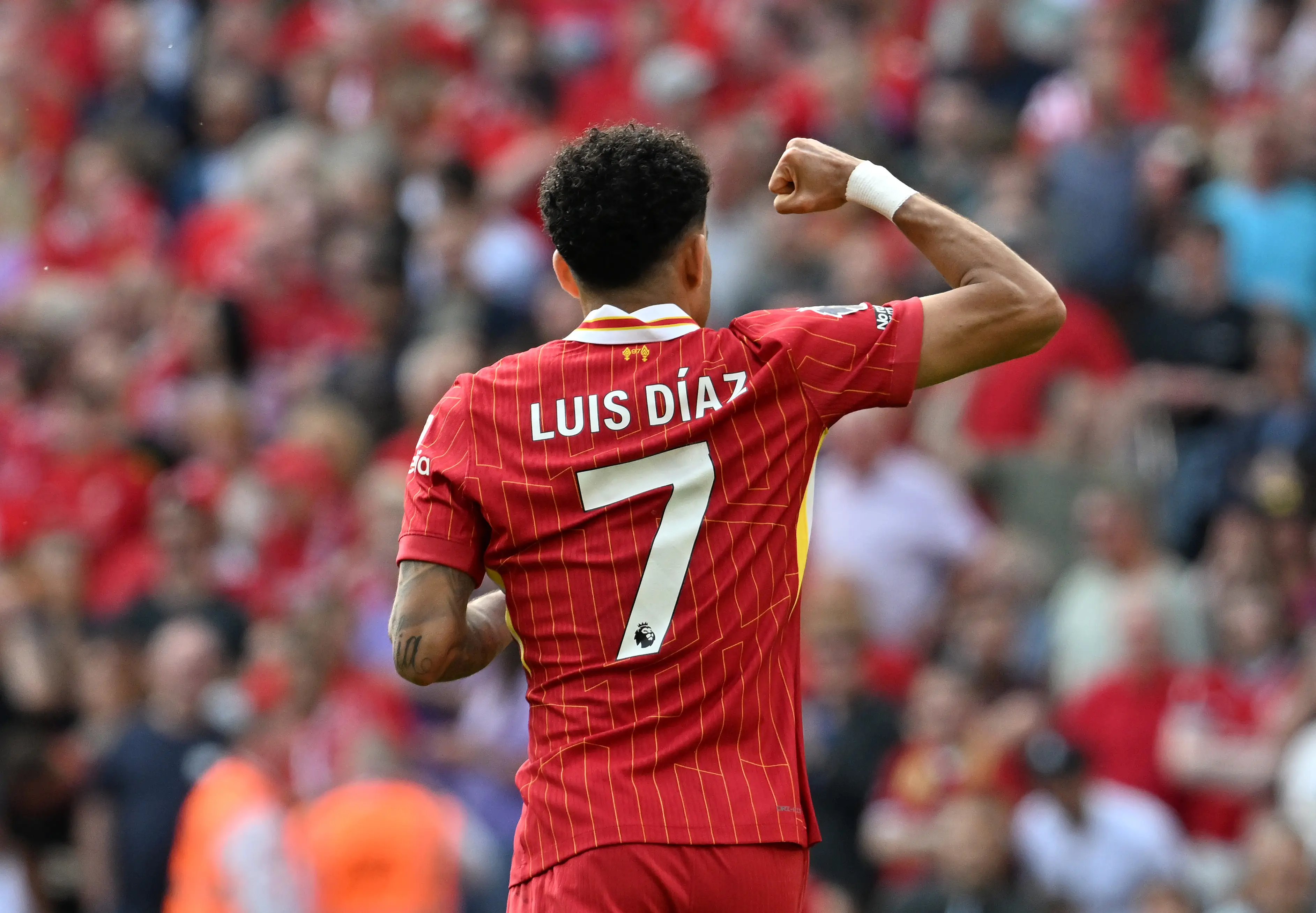 Liverpool's Colombian forward Luis Diaz (Image: Liverpool FC via Getty Images)