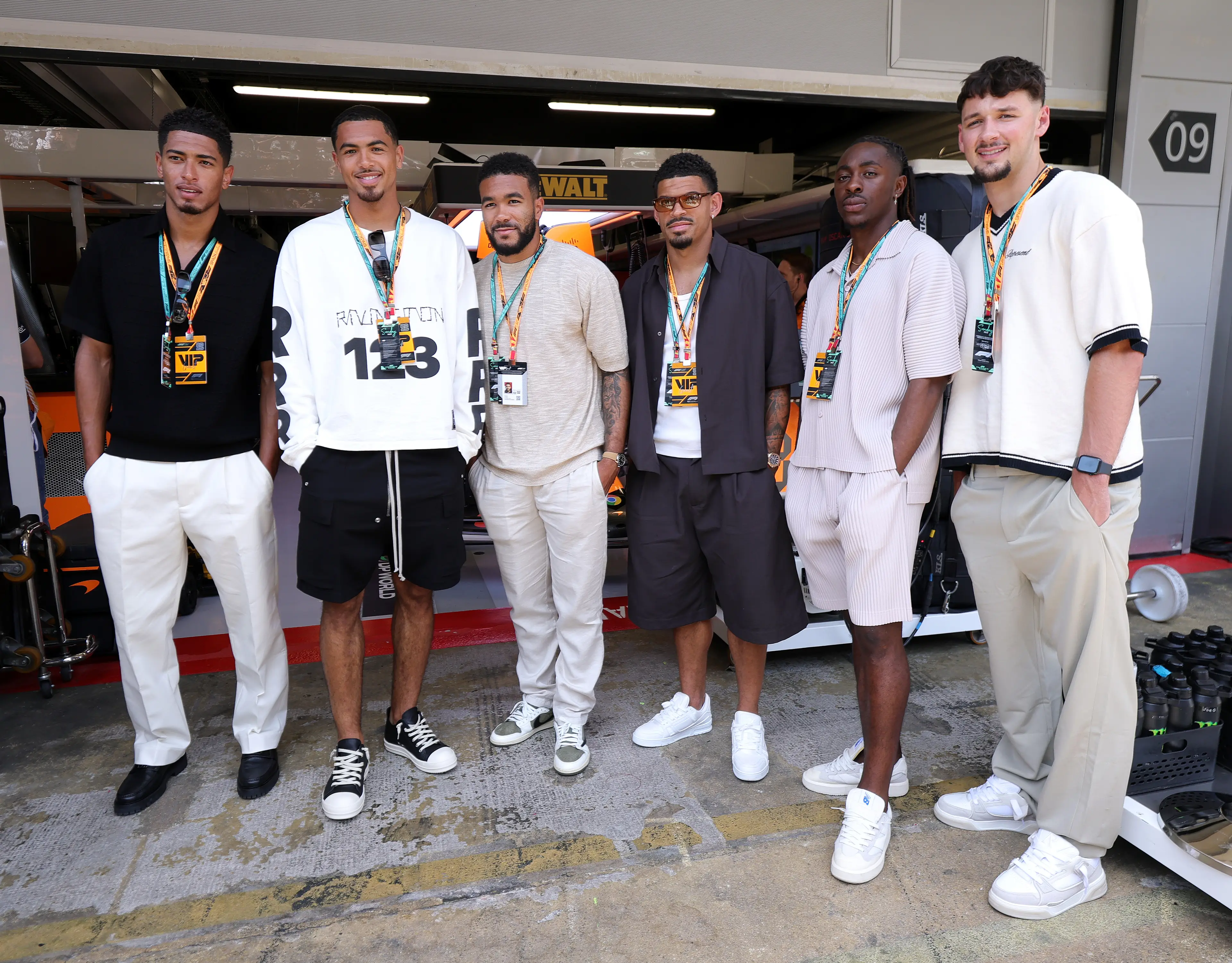 England players attended the Spanish Grand Prix ahead of a game against Andorra. Image: Getty