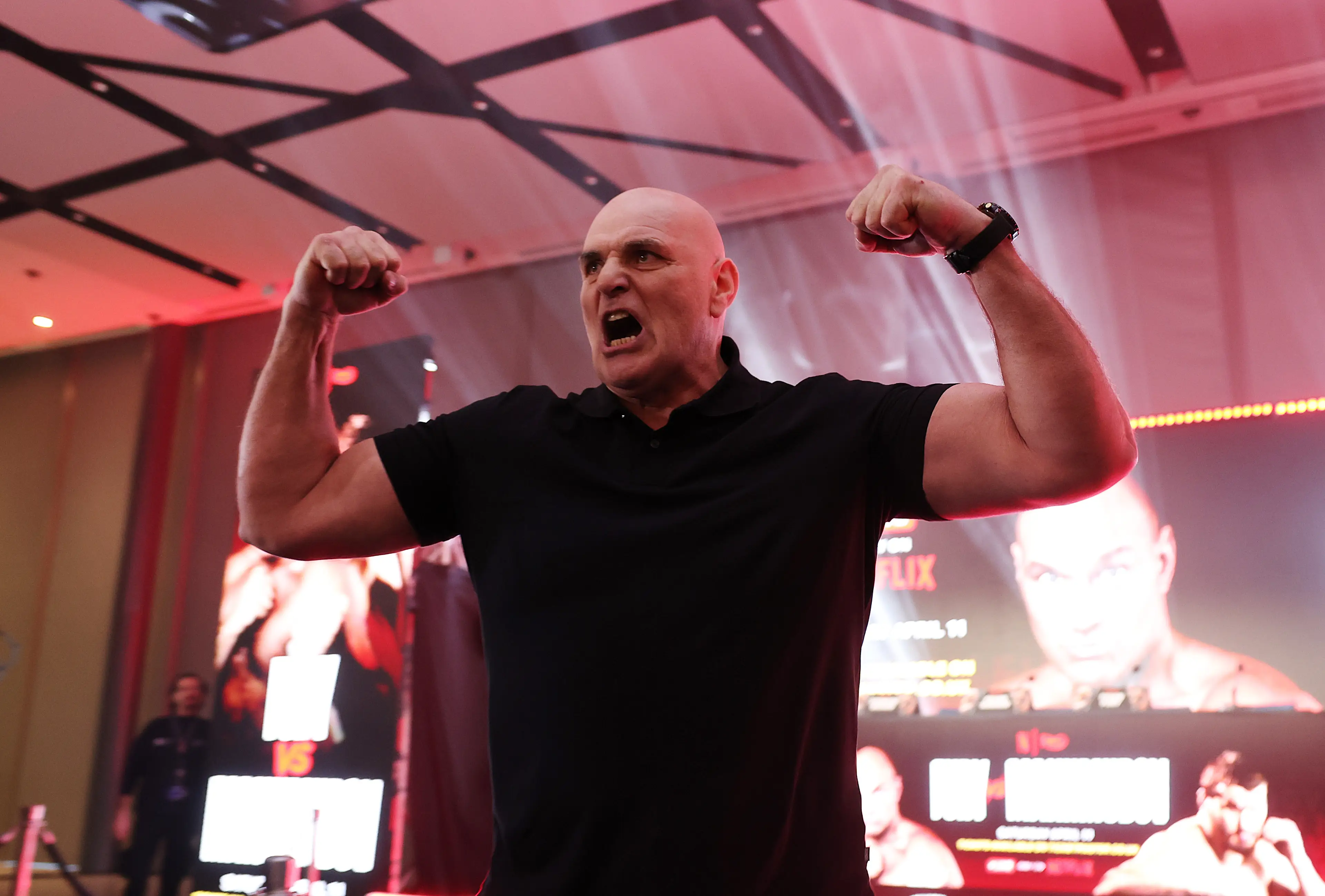 John Fury caused mayhem at Tyson Fury's launch press conference on Monday. Image: Getty