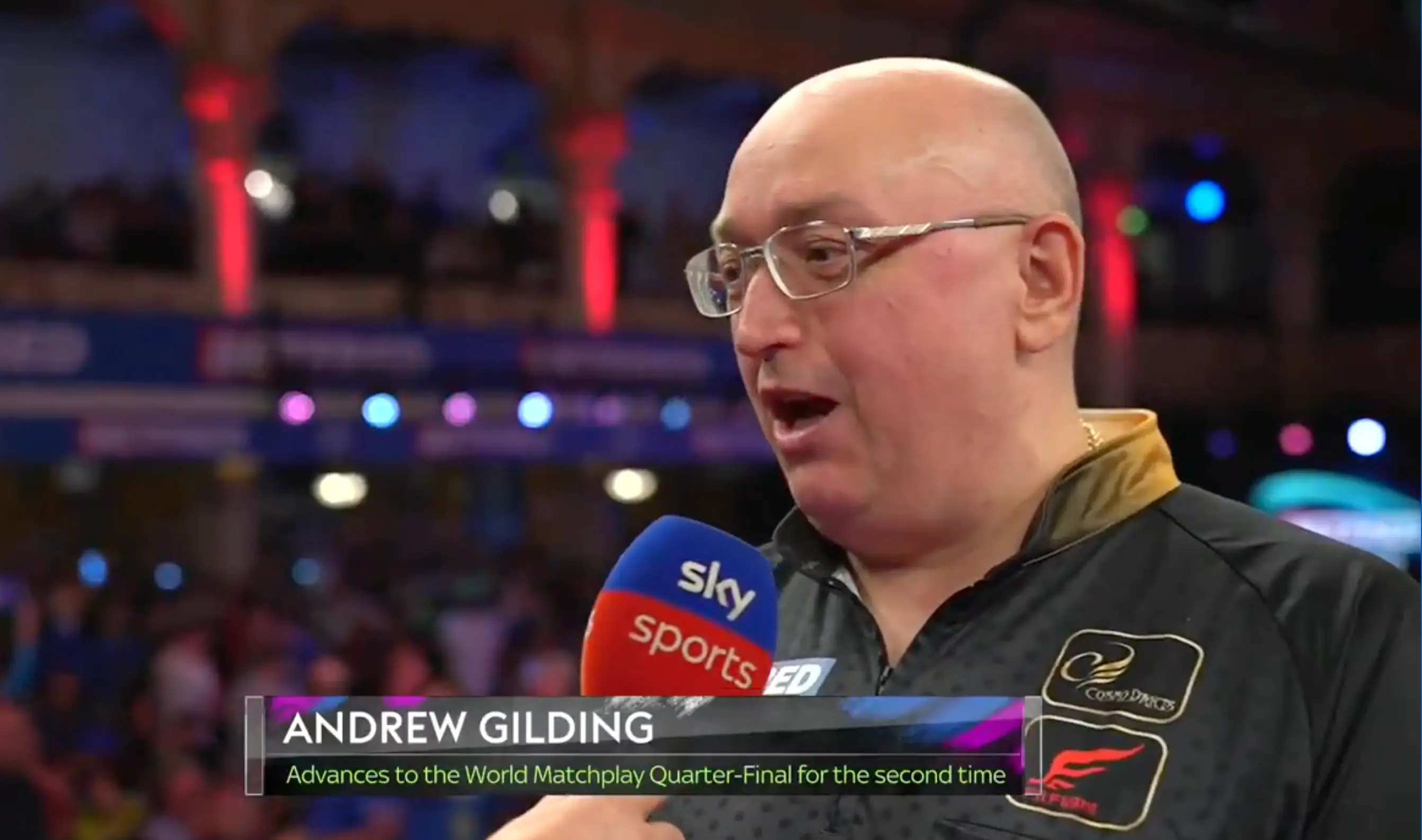Gilding's latest interview has gone viral. Image credit: Sky Sports 