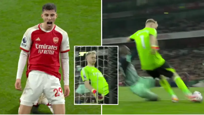 Aaron Ramsdale slammed for "shameless" reaction after Arsenal's winner against Brentford
