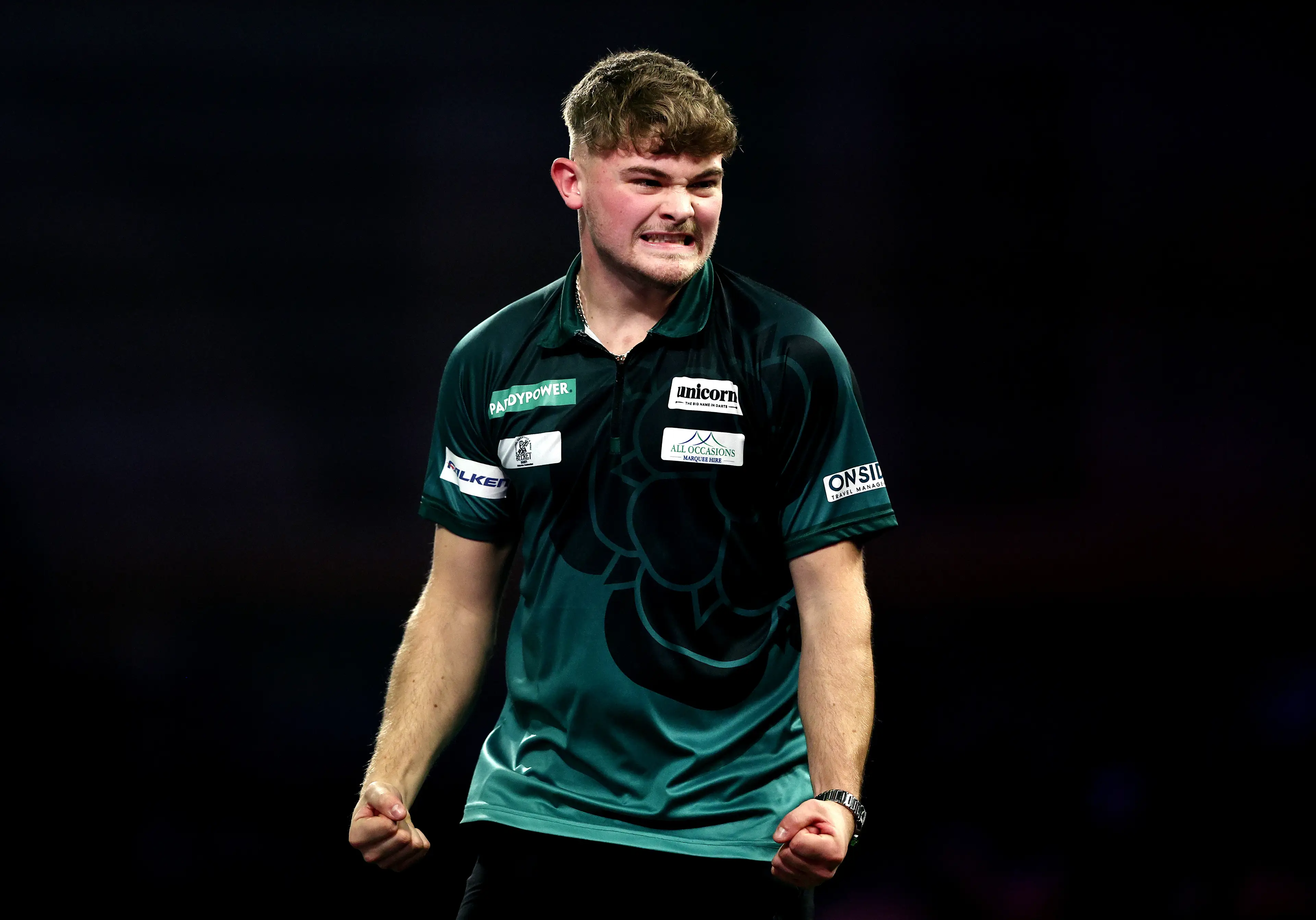 Manby has made it the round of 16 in his first World Darts Championship. Image: Getty