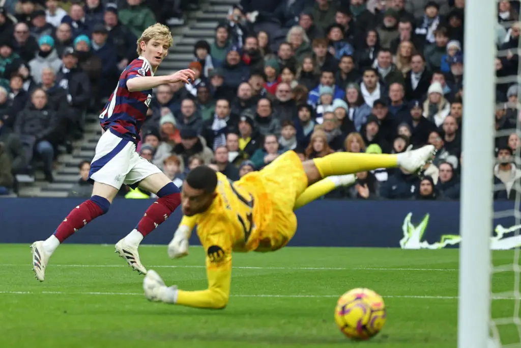 Anthony Gordon scored against Spurs (Credit:Getty)