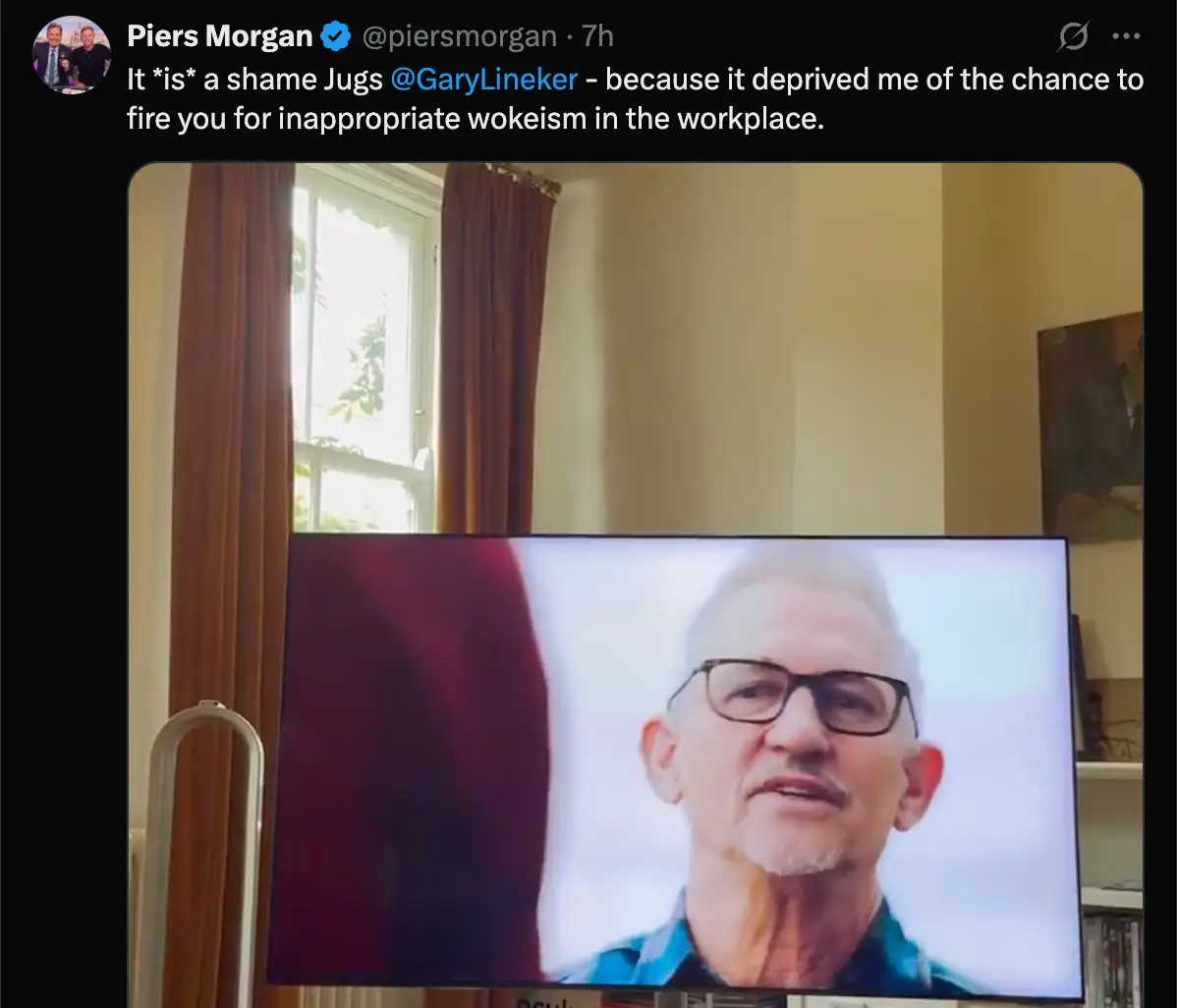 Image: Twitter/@piersmorgan/ITV