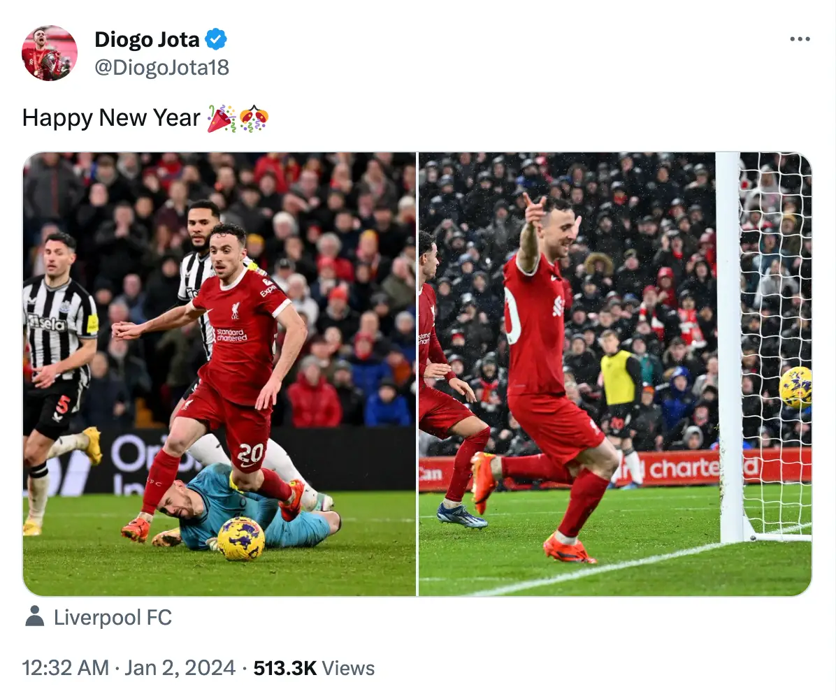 Jota's post on X, formerly known as Twitter. (Image