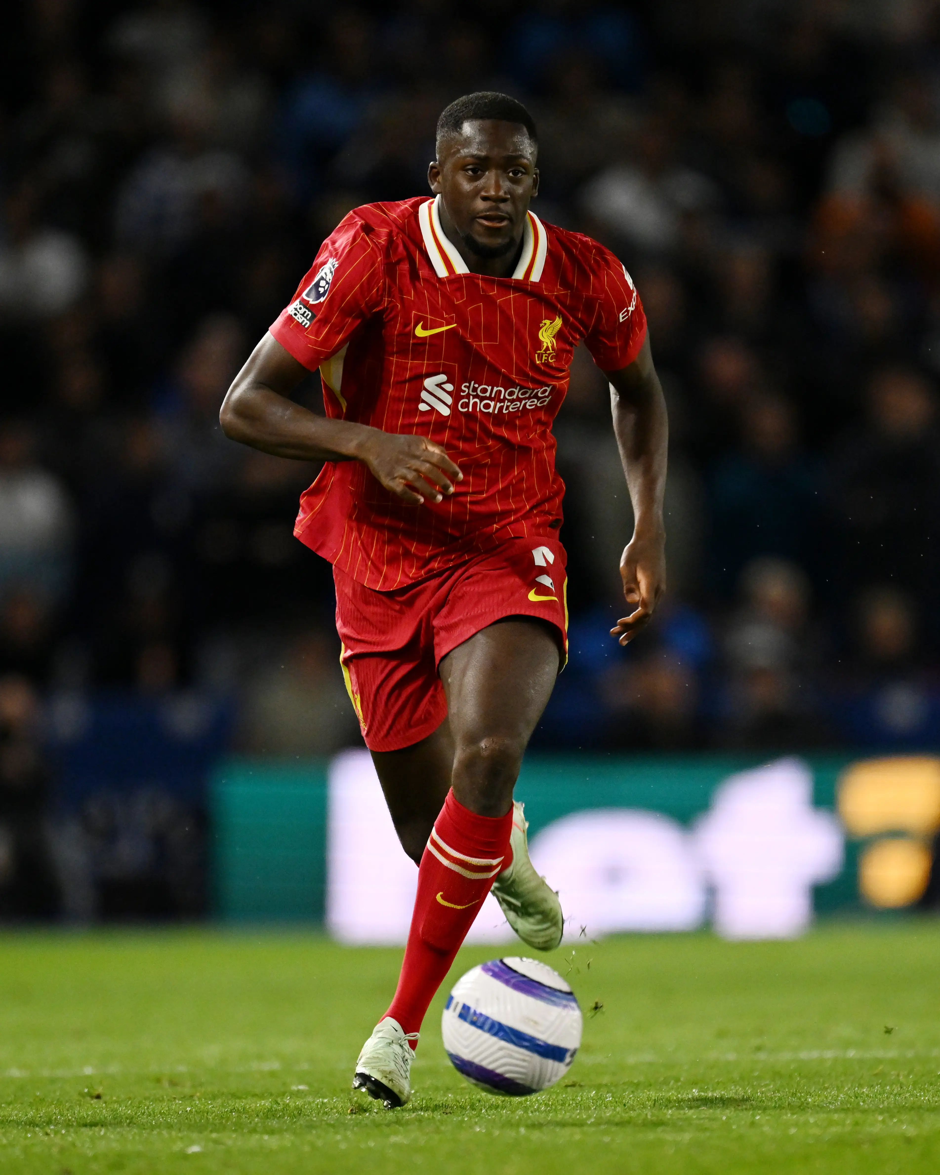 Ibrahima Konate conceded three goals in Liverpool's defeat to Brighton. Image: Getty
