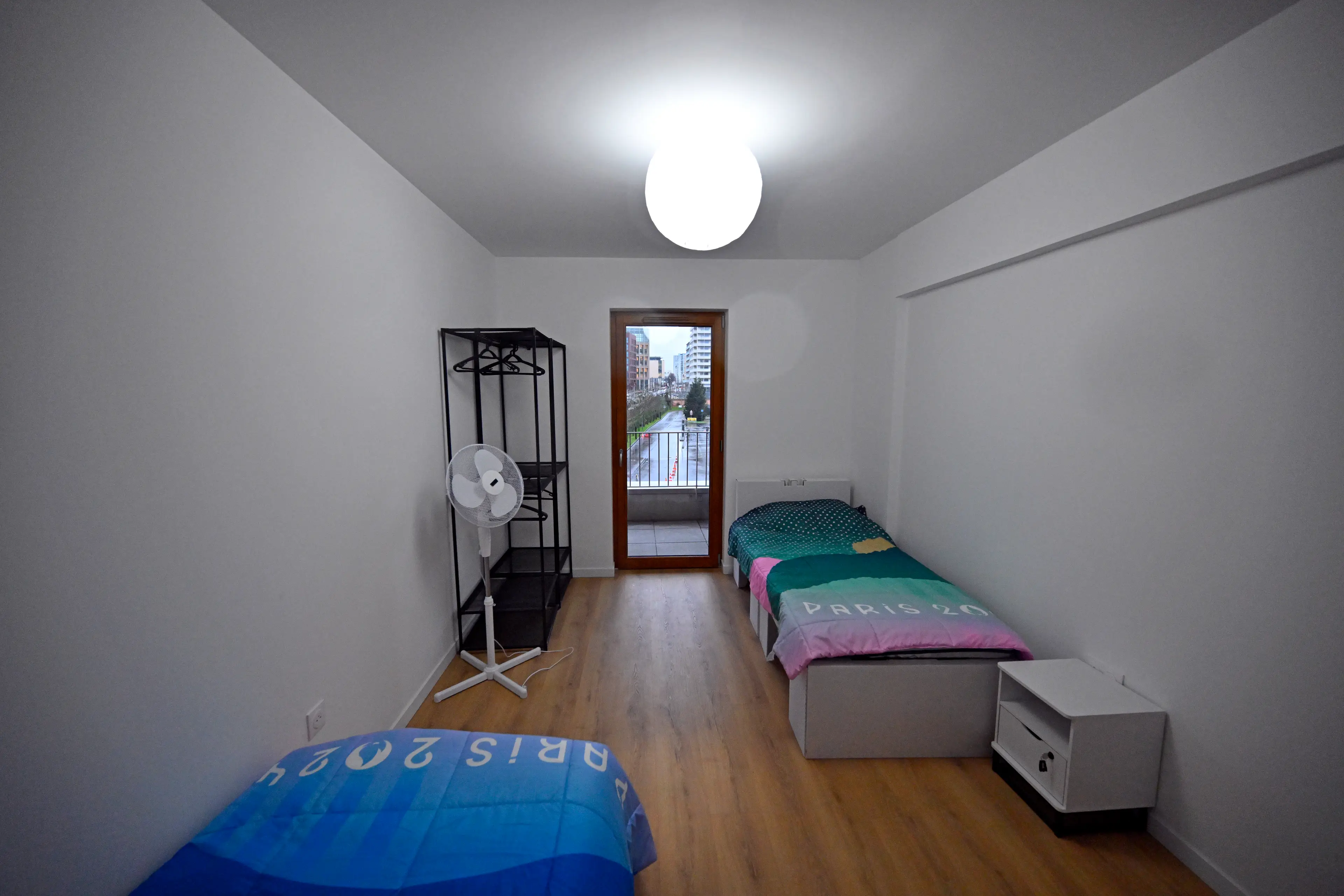 A general view of a bedroom in the Olympic Village, where a lot of hooking up happens. Image: Getty