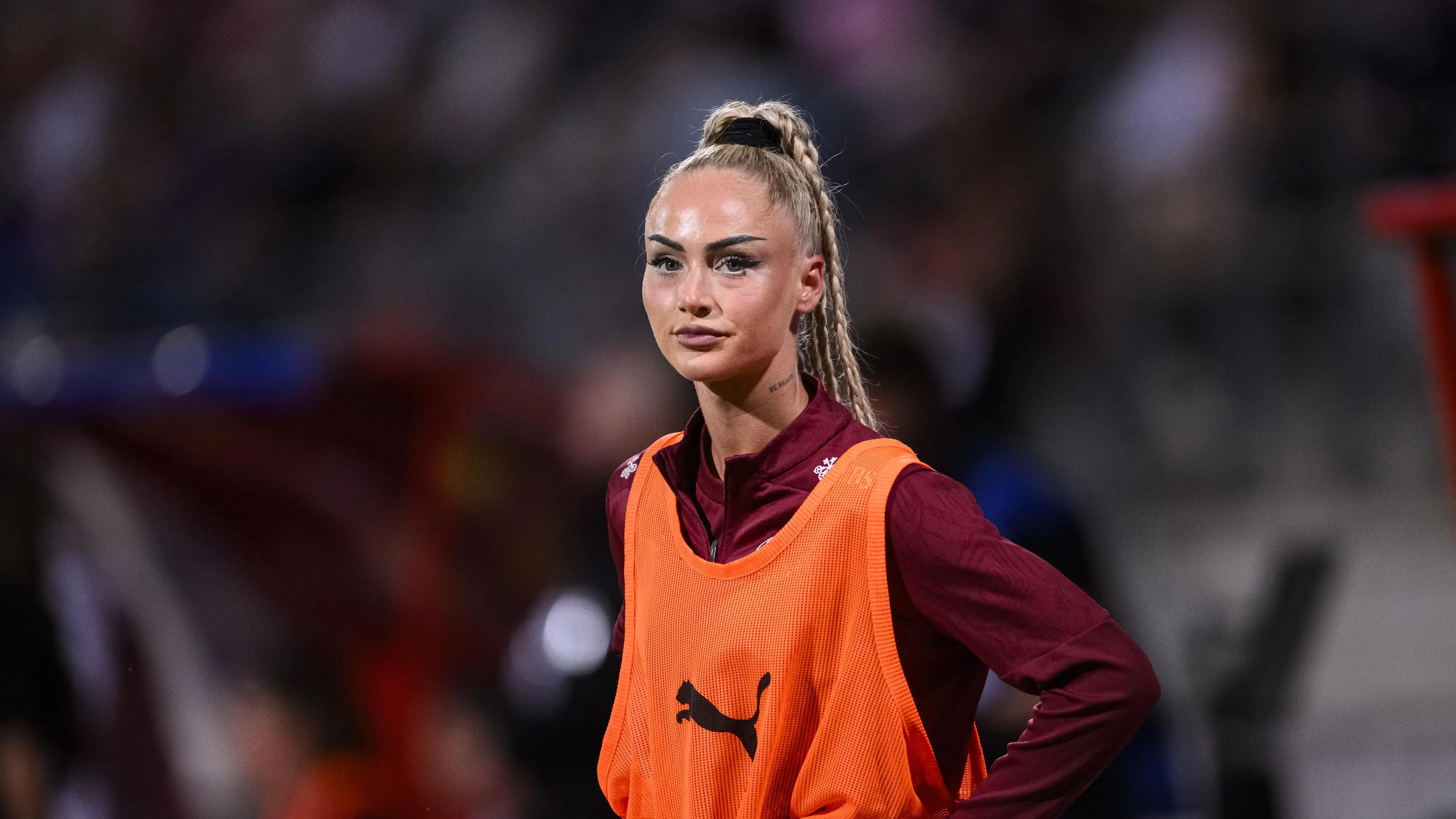 Alisha Lehmann was targeted by 'creepy sign' in Switzerland match that shocked TV viewers