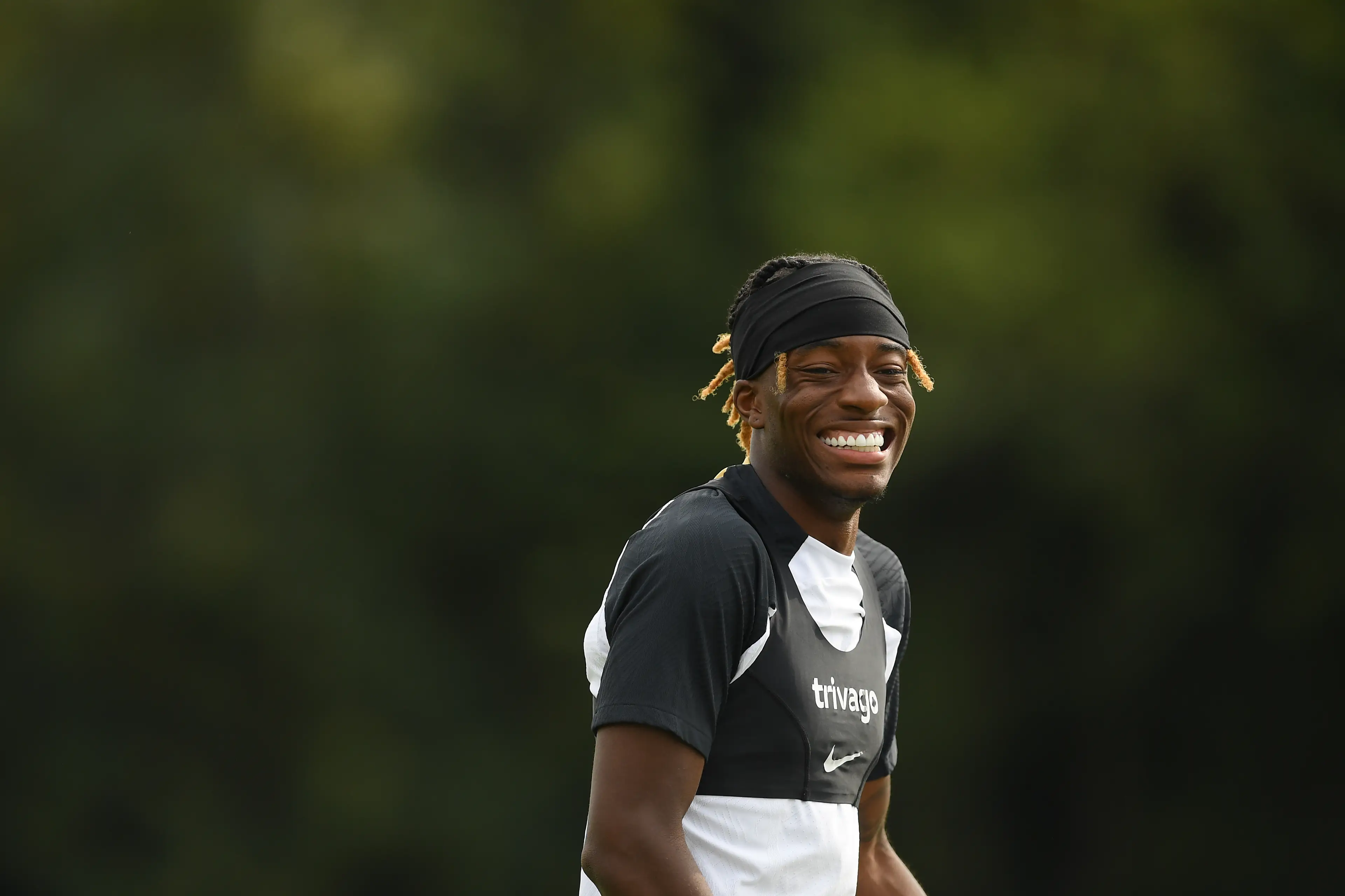 Noni Madueke in Chelsea training. Image credit: Getty
