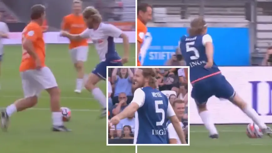 Sebastian Vettel scores banger in charity football match, fans think football is his calling