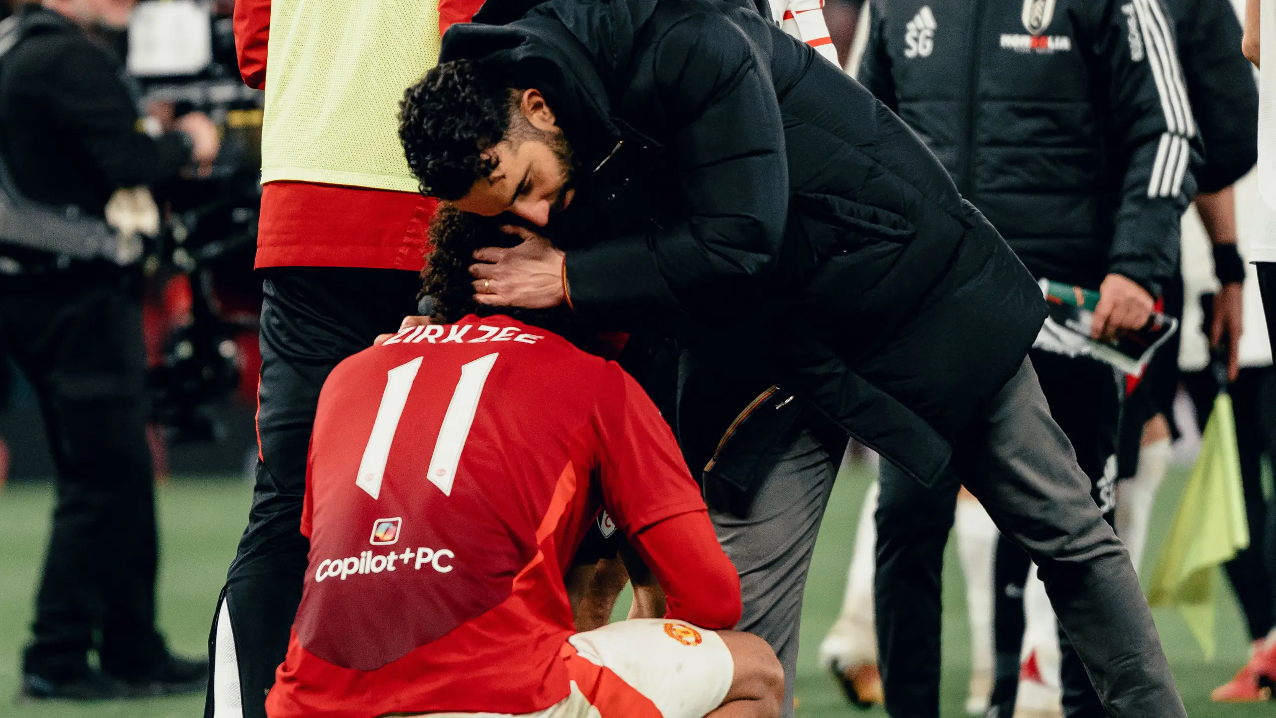 Joshua Zirkzee issues statement after penalty miss in Man Utd's FA Cup defeat to Fulham as post-match footage emerges