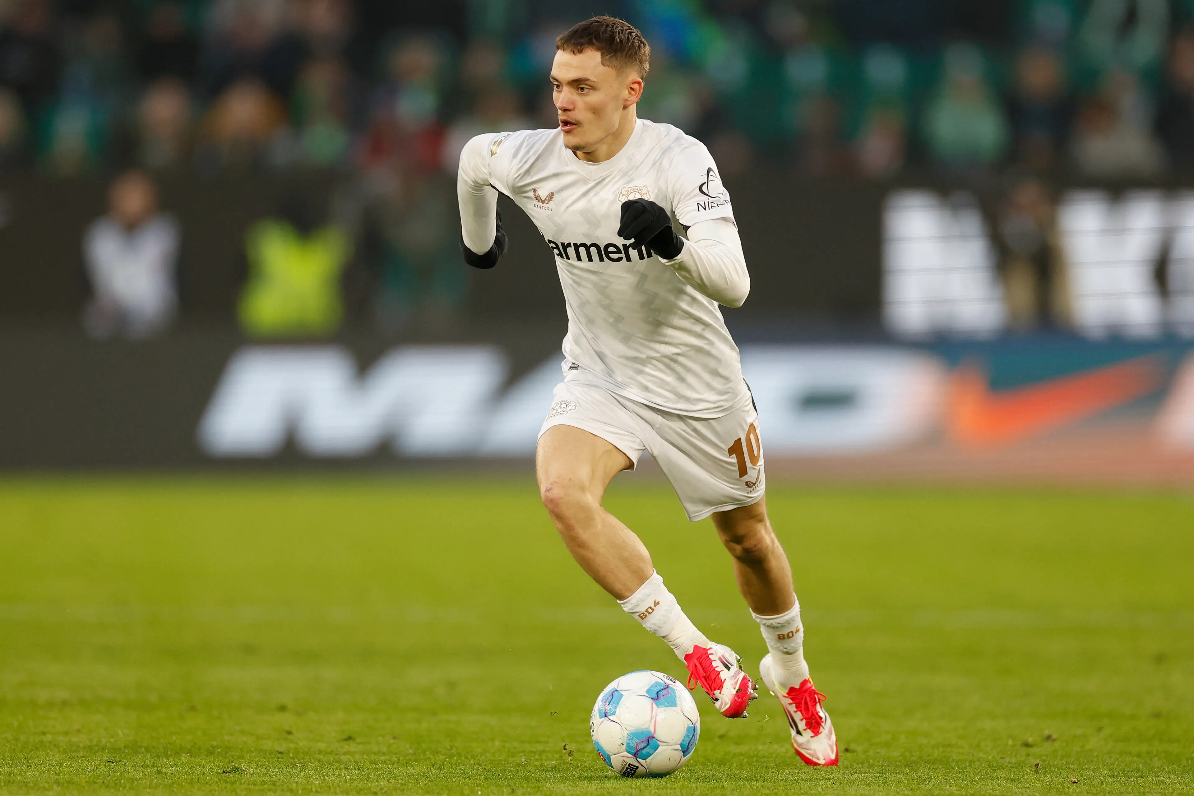 Florian Wirtz has been linked with a move to Manchester City. Image: Getty